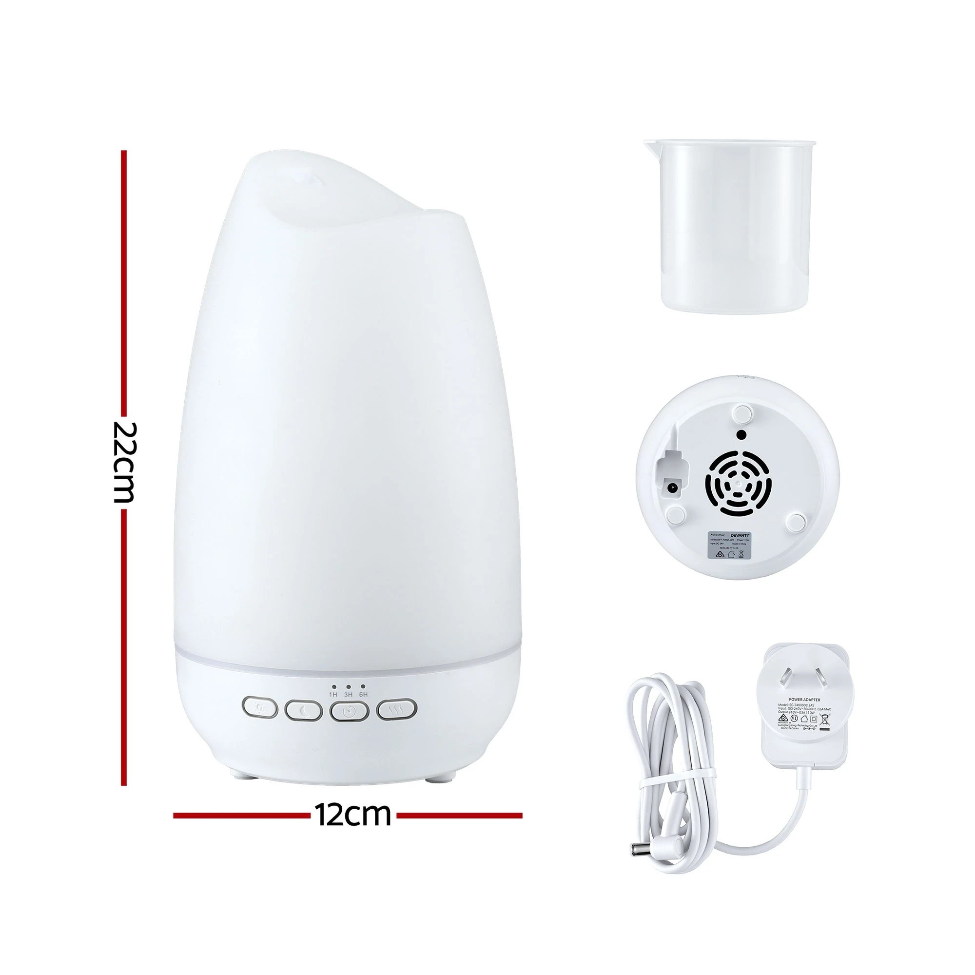 1 Devanti Ultrasonic Essential Oil Aroma Diffuser Aromatherapy Cool Mist Humidifier w/ LED Light - Pink, 1 of 3