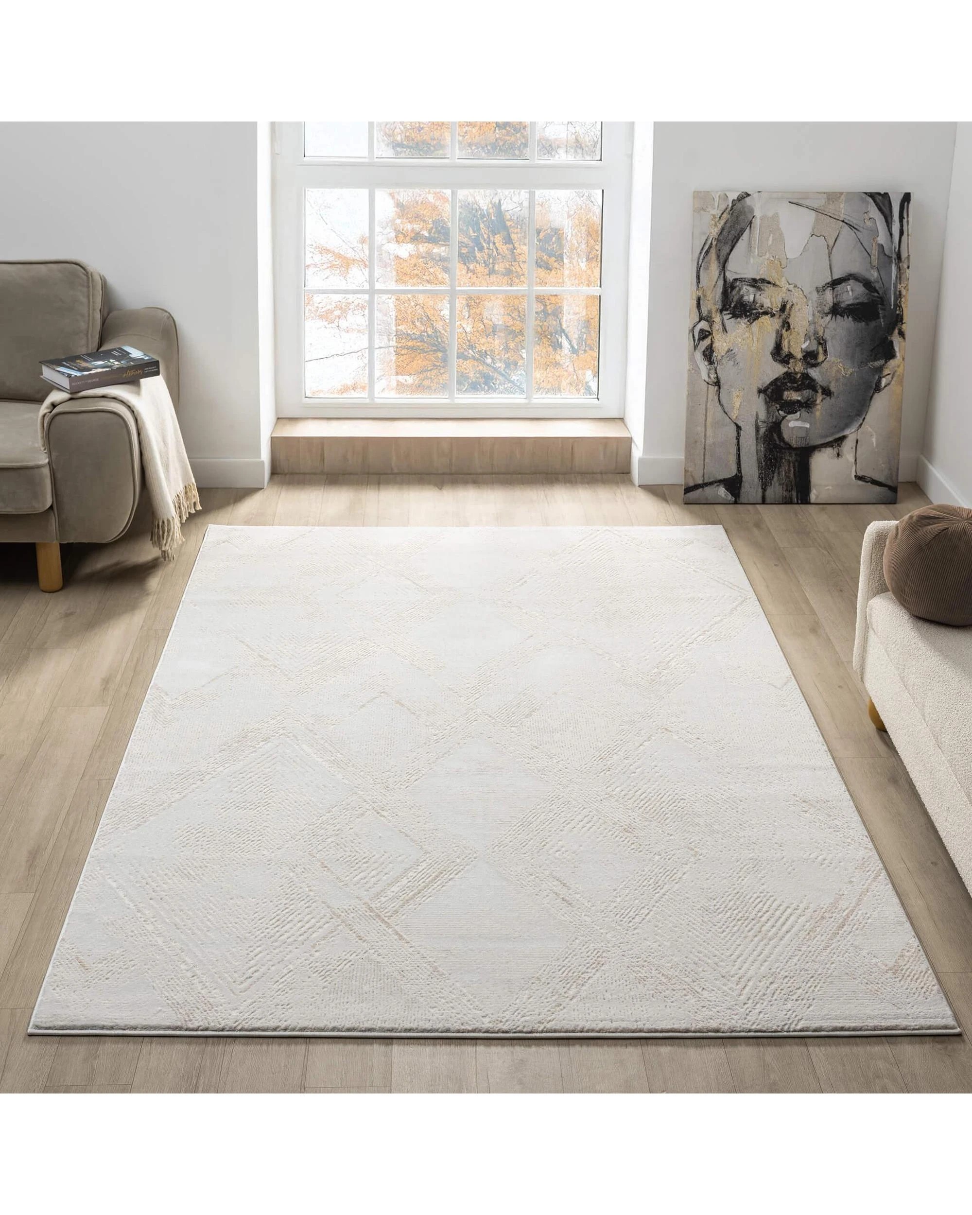 2 La Grace Home Berlin Premium Rugs - 160x230cm - Pearl, 2 of 10