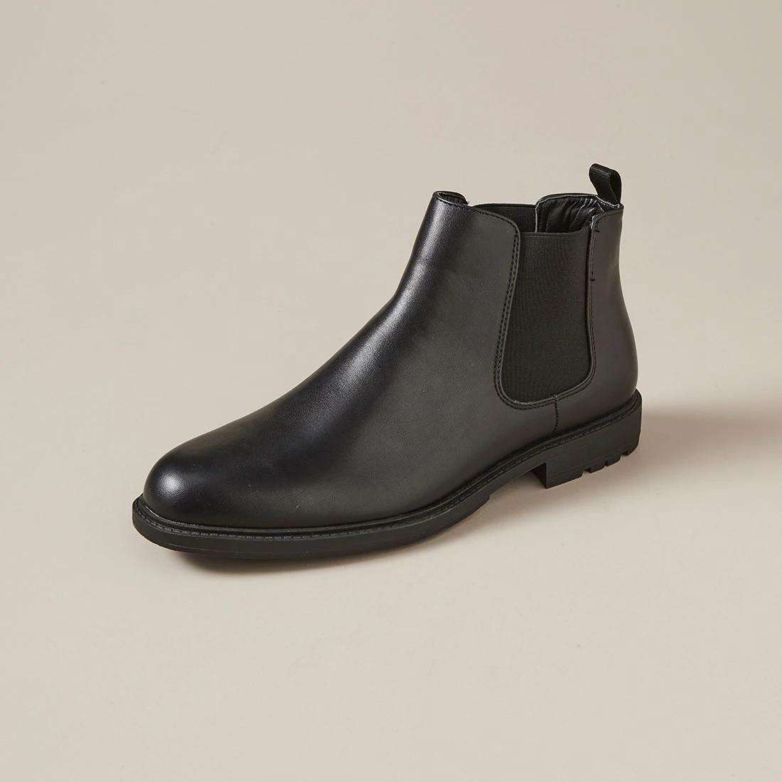 1 Target Mens Cleated Pu Chelsea Boots - Troy BLACK, 1 of 3