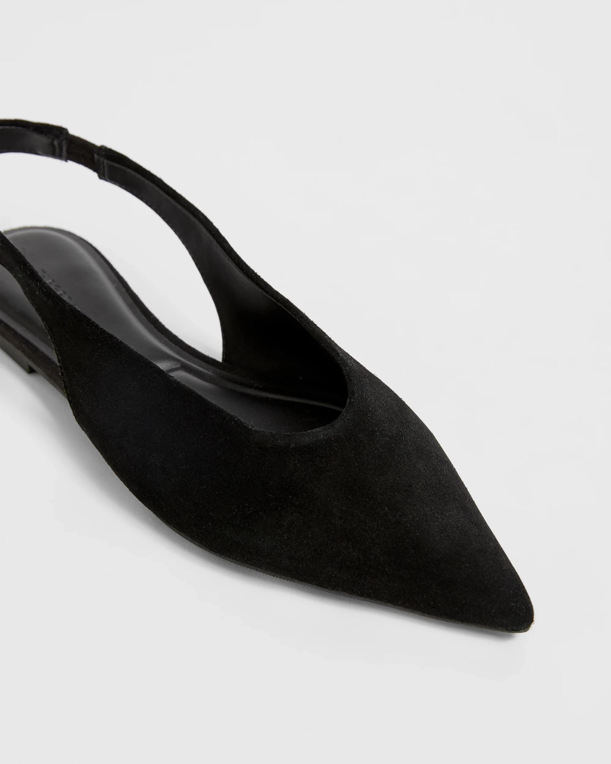 3 Target Woman Genuine Suede Leather High Vamp Ballet Flat - Isla BLACK, 3 of 3