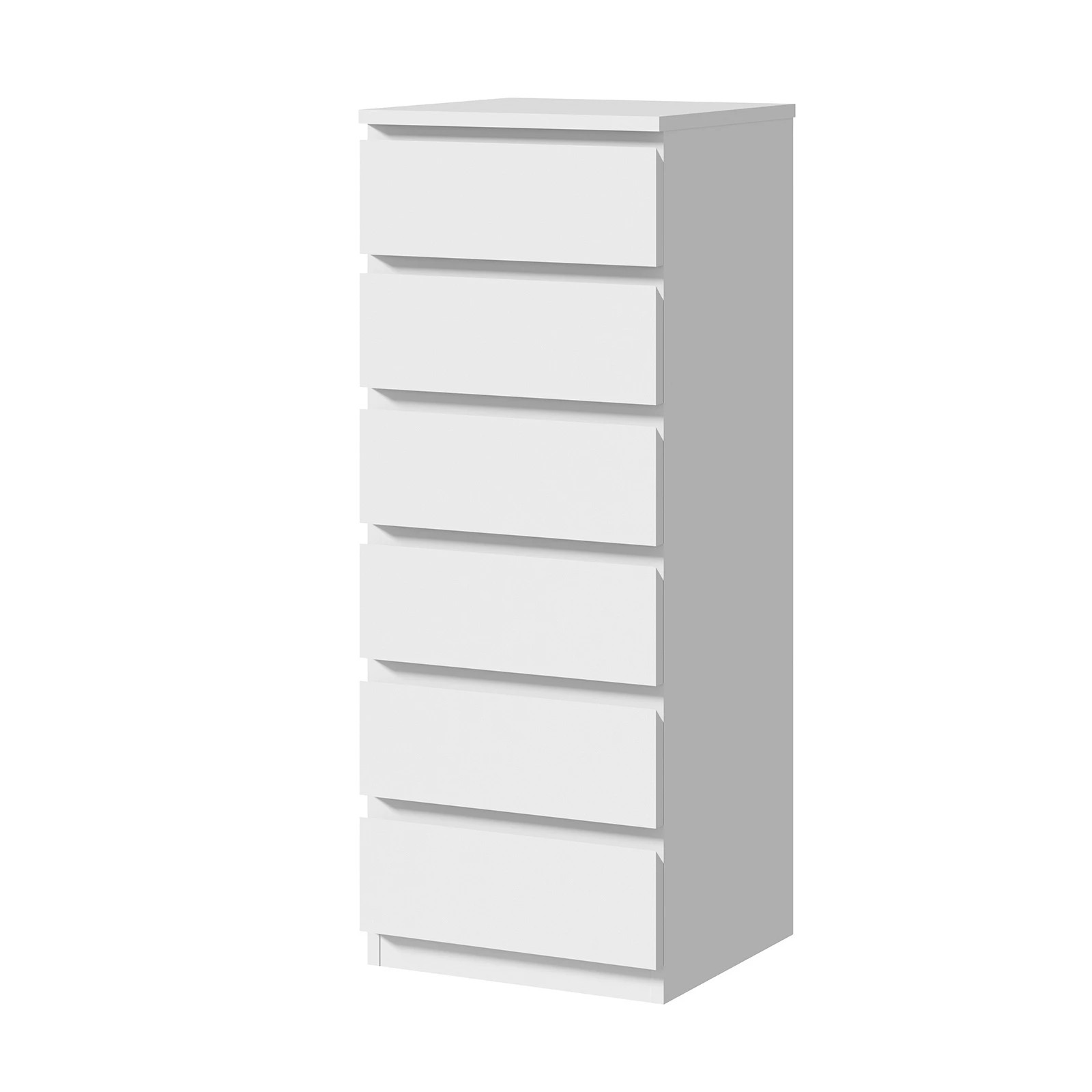 1 Oikiture 6 Chest of Drawers Tallboy Dresser Table Storage Cabinet - White, 1 of 9