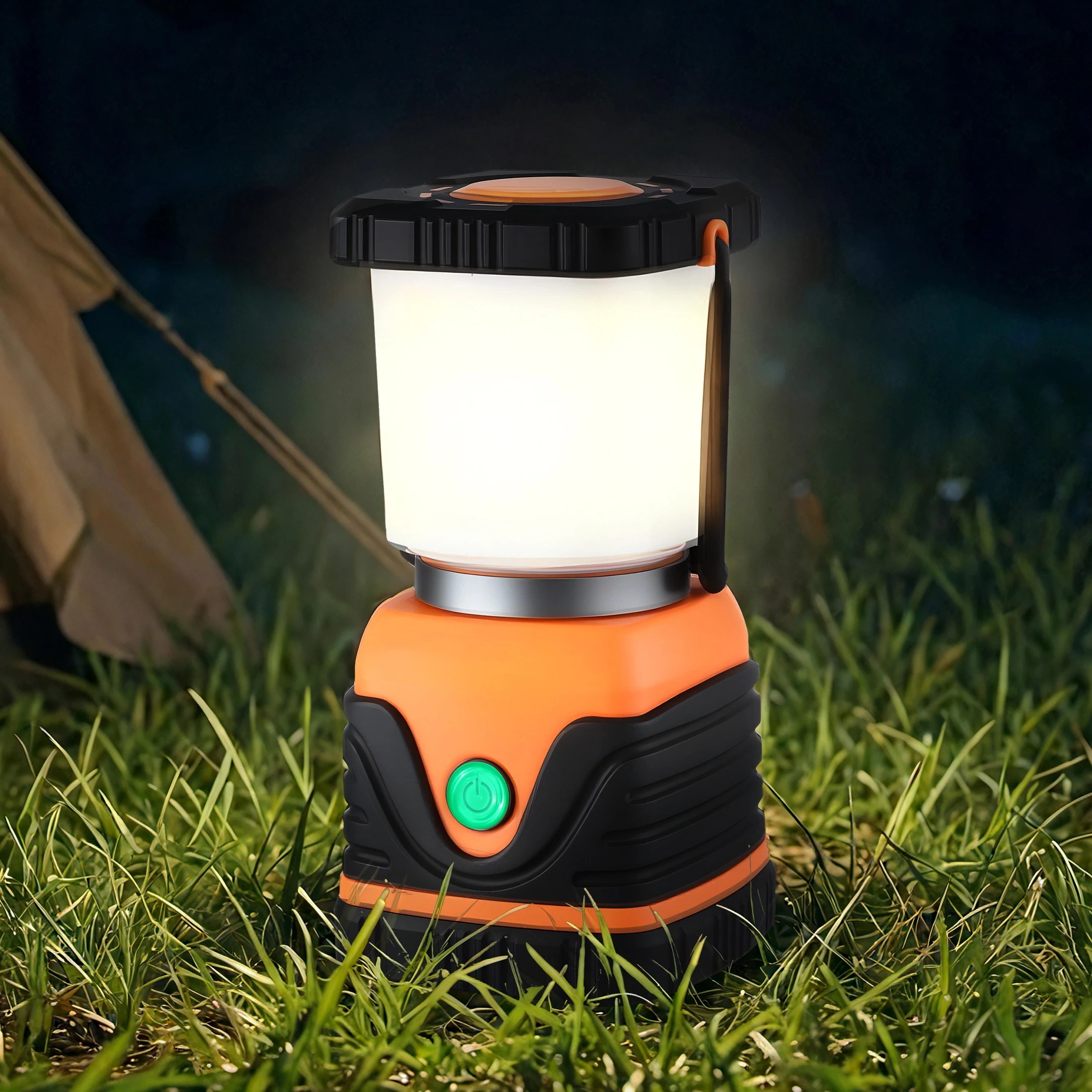 4 Weisshorn 2-Pack LED Camping Lanterns, Super Bright Waterproof Portable Emergency Tent Lights - Orange, 4 of 5