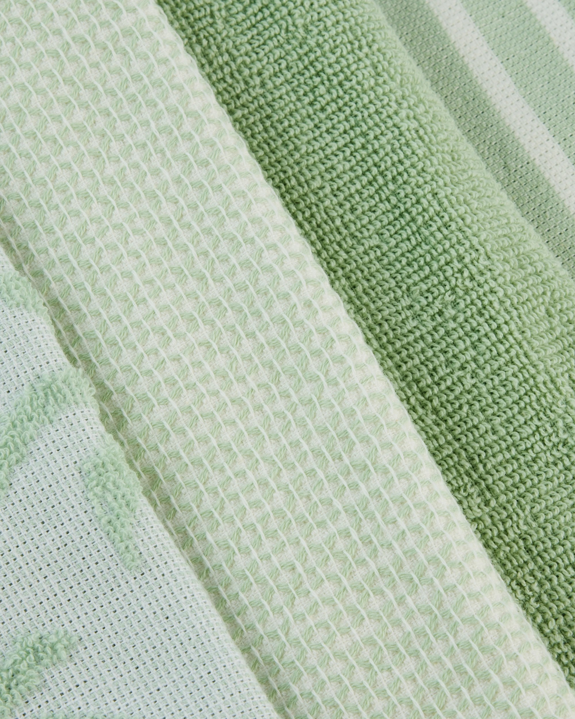 2 4 Pack Green Palm Terry Tea Towels, 2 of 7