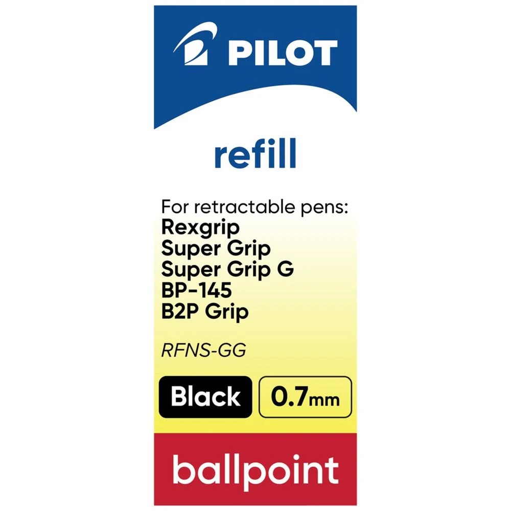 3 PILOT RFNS-GG-F-B Ballpoint Refill 0.7mm Black, 3 of 6