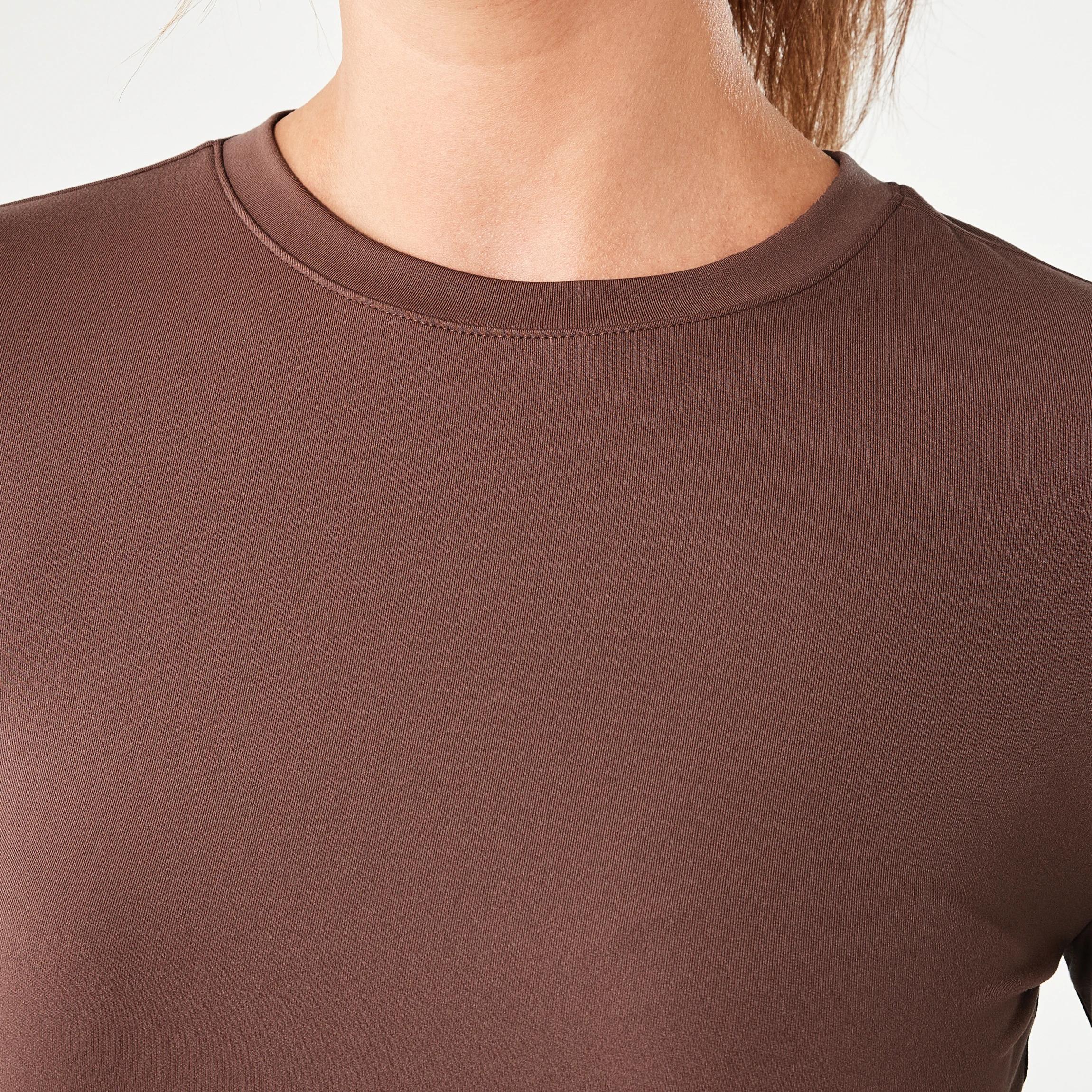 5 Active Womens Long Sleeve Ultrasoft Top BURNT NUTMEG, 5 of 6