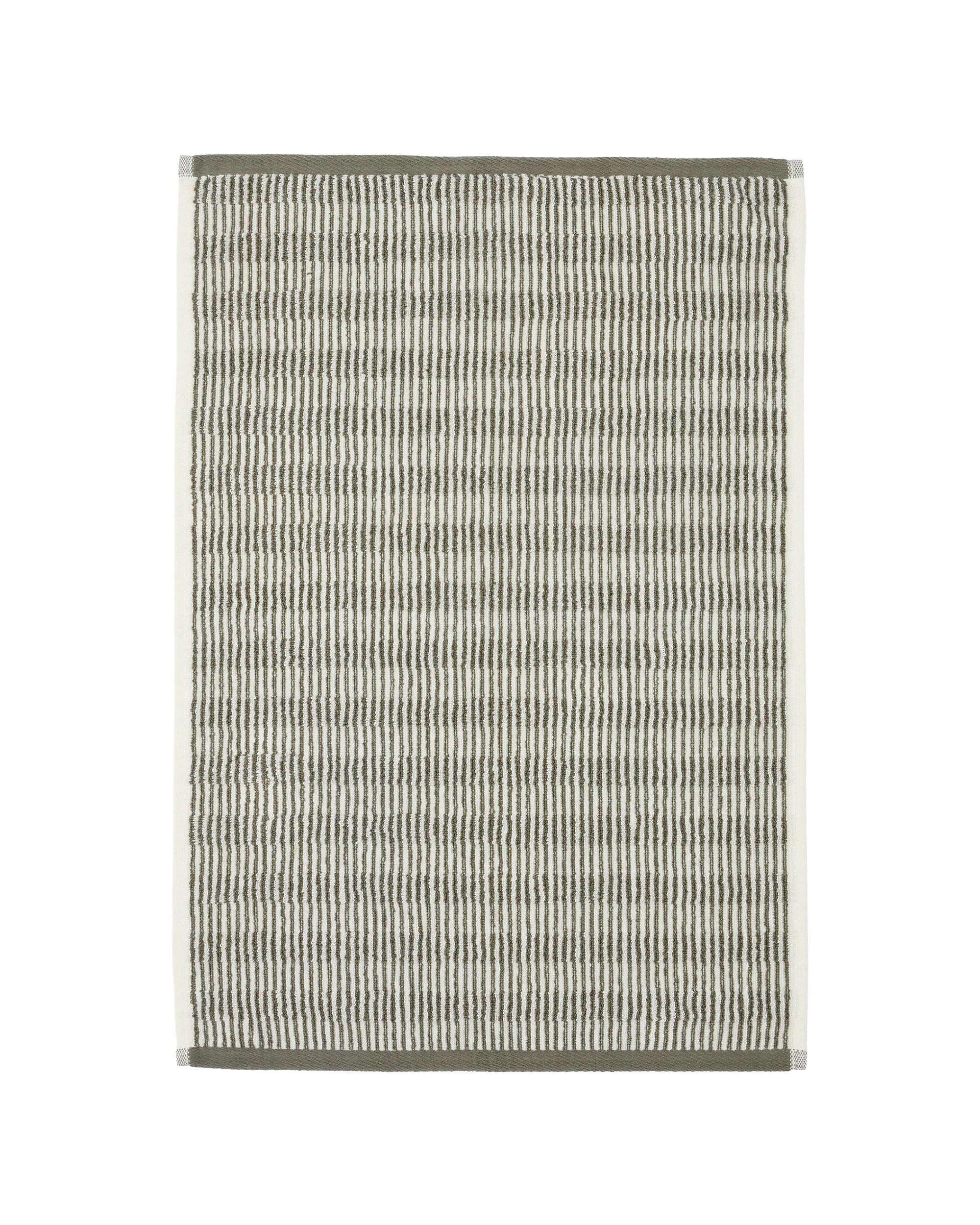 3 Micro Stripe Cotton Hand Towel - Green, 3 of 5