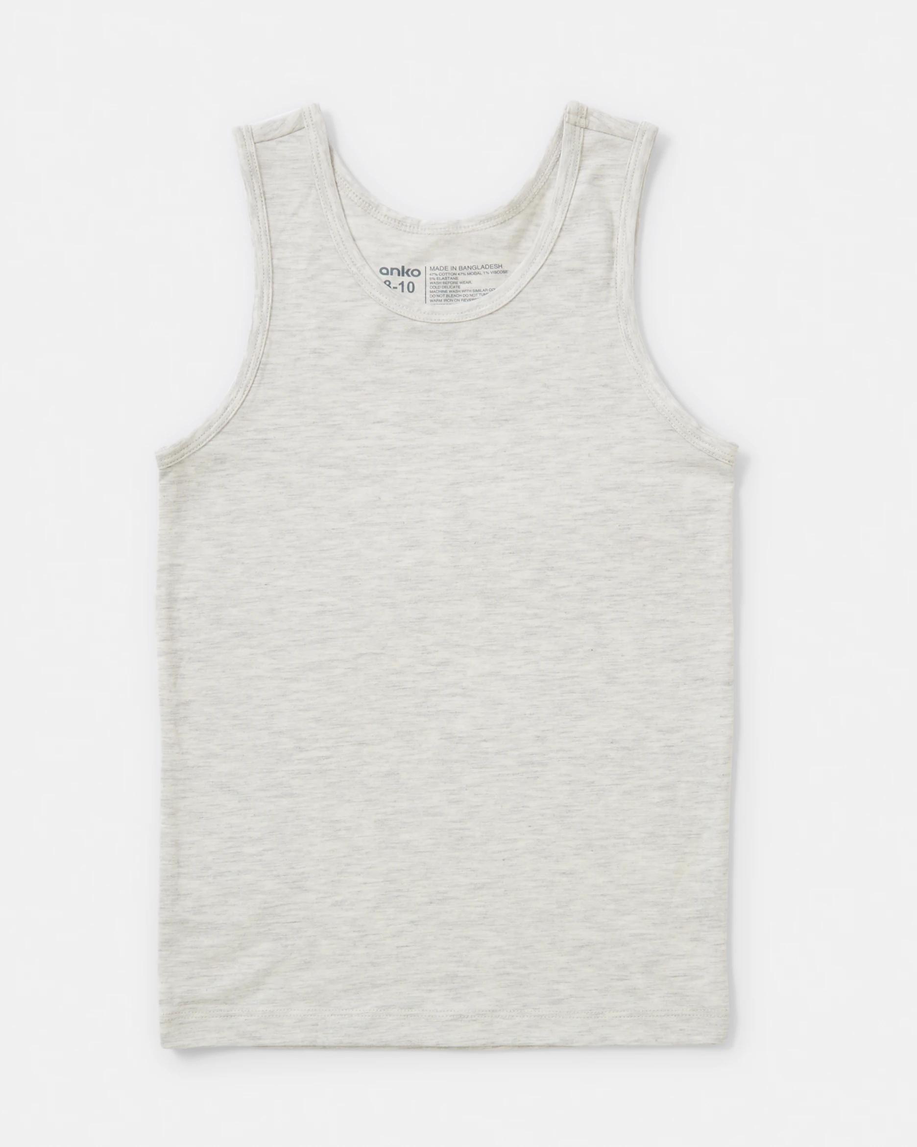 3 3 Pack Singlets Grey Dino, 3 of 6