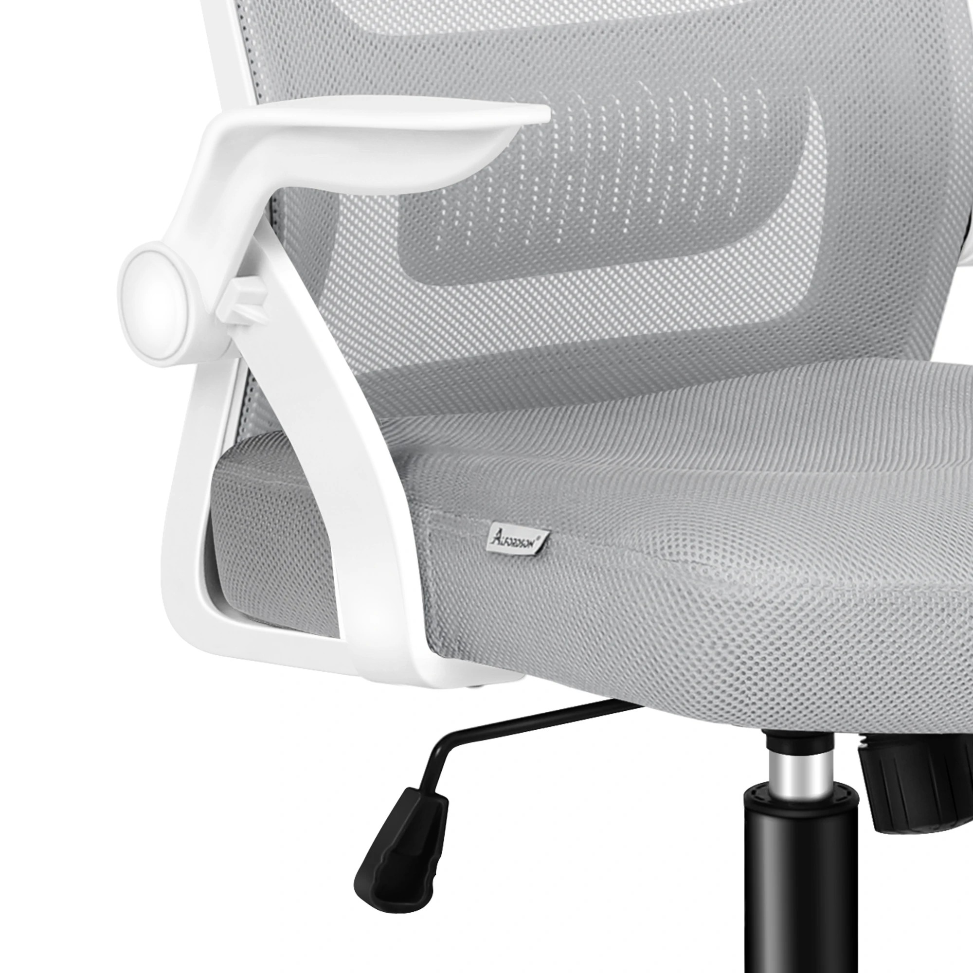 8 Alfordson Mesh Office Chair Executive Seat Tilt Fabric Gaming Racing Computer - White Grey, 8 of 10