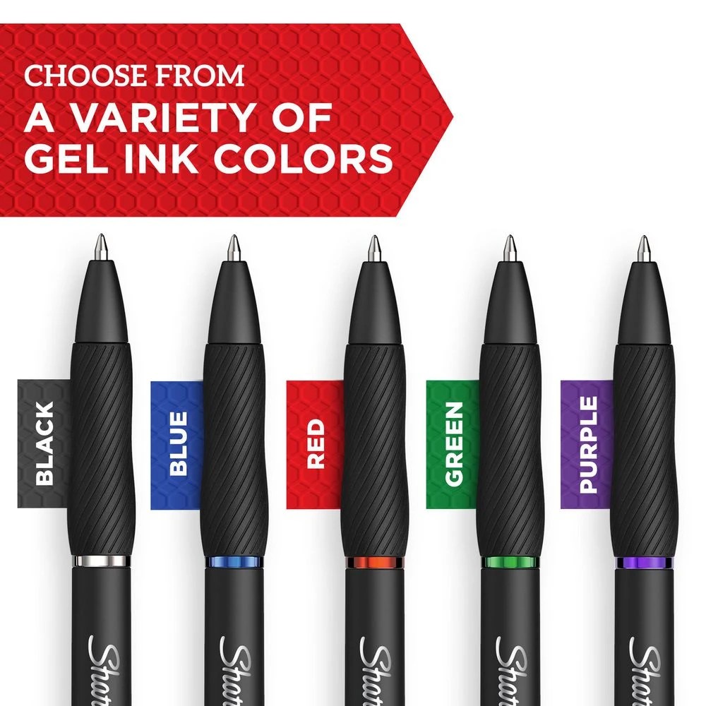 3 Sharpie S-Gel Retractable Gel Pens 0.7mm Black 8 Pack, 3 of 10