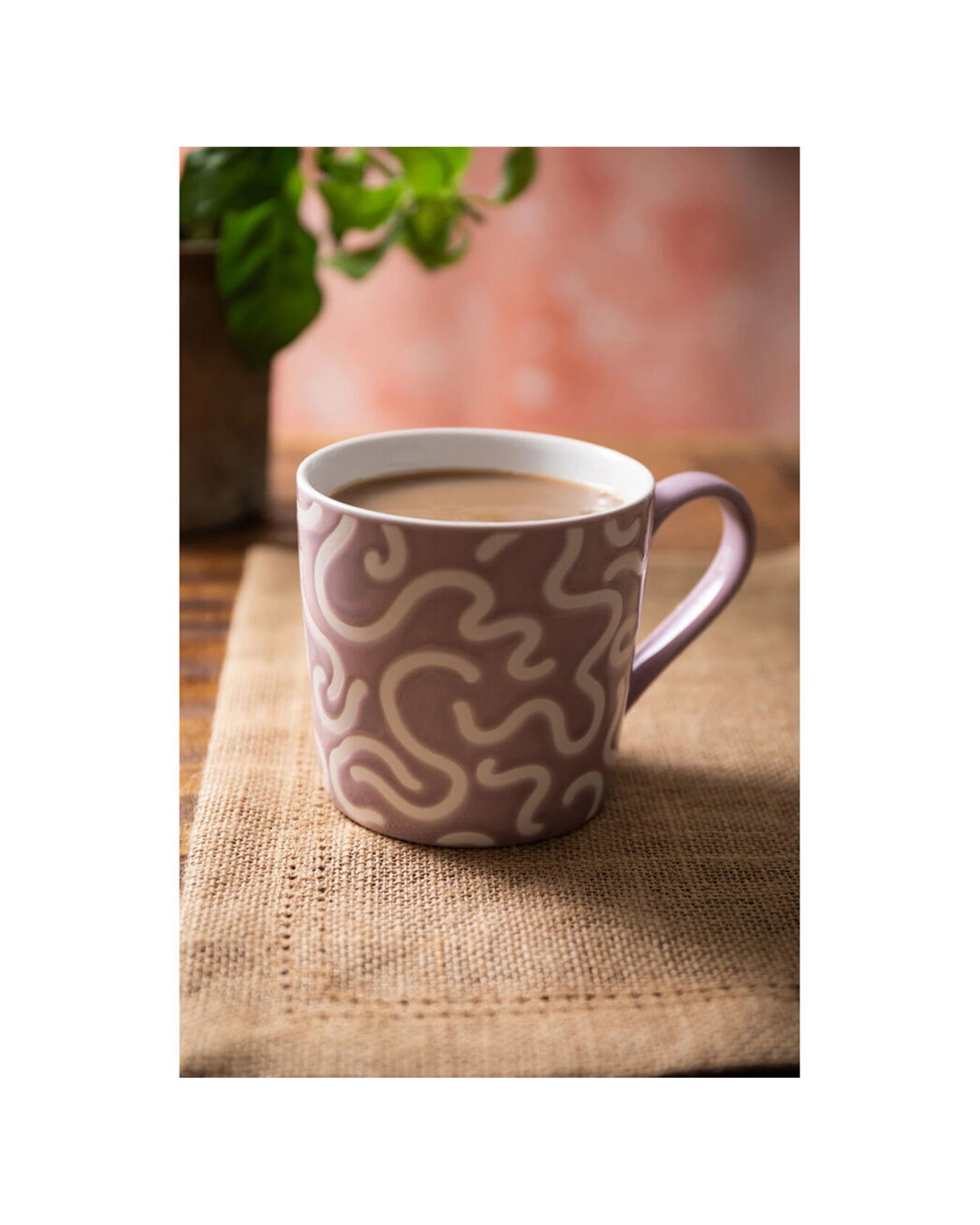 8 Mikasa 8PK Textured Swirl Coffee Mug Cup Stoneware 360ml - Purple, 8 of 8