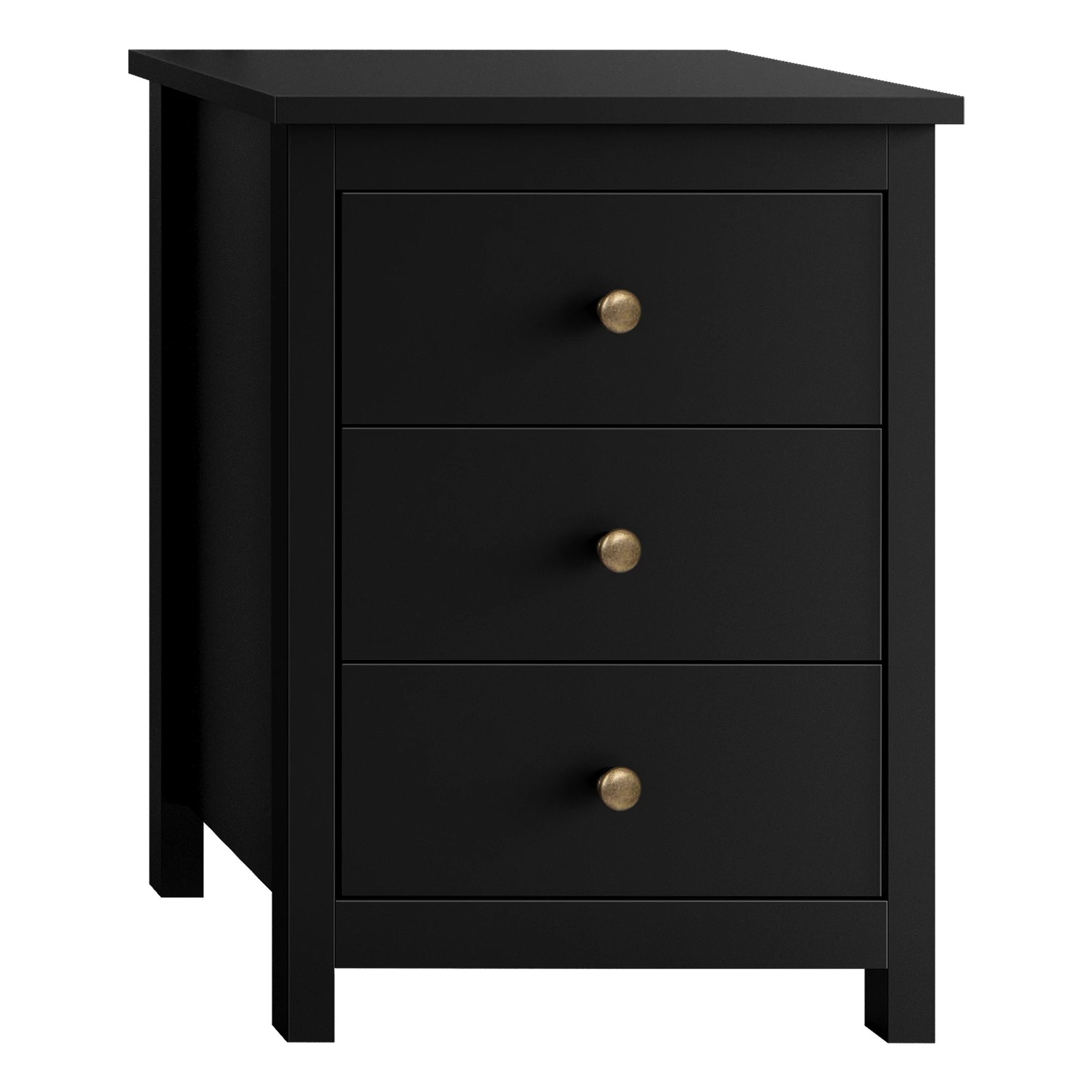 7 Alfordson 2x Bedside Table Hamptons 3 Drawers Nightstand - Black, 7 of 9