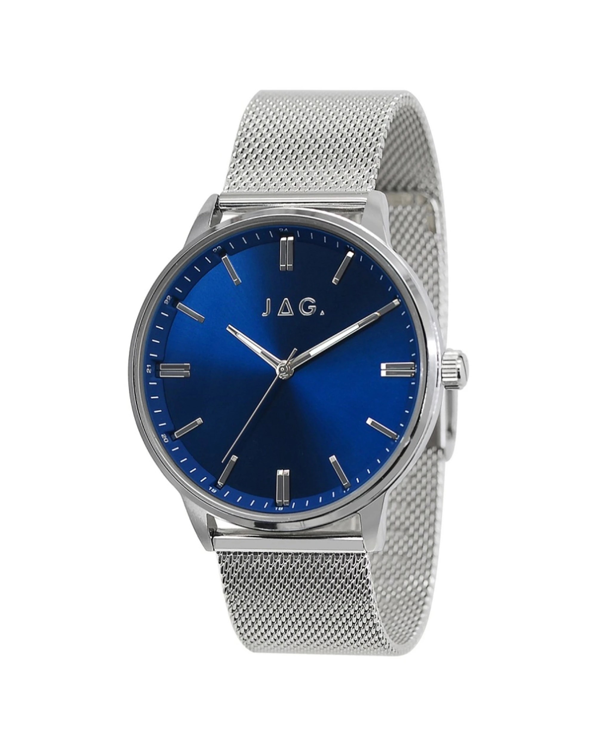 2 JAG Reglan Men's Blue Dial Watch 45mm Silver Stainless Steel Band 5 ATM, 2 of 2