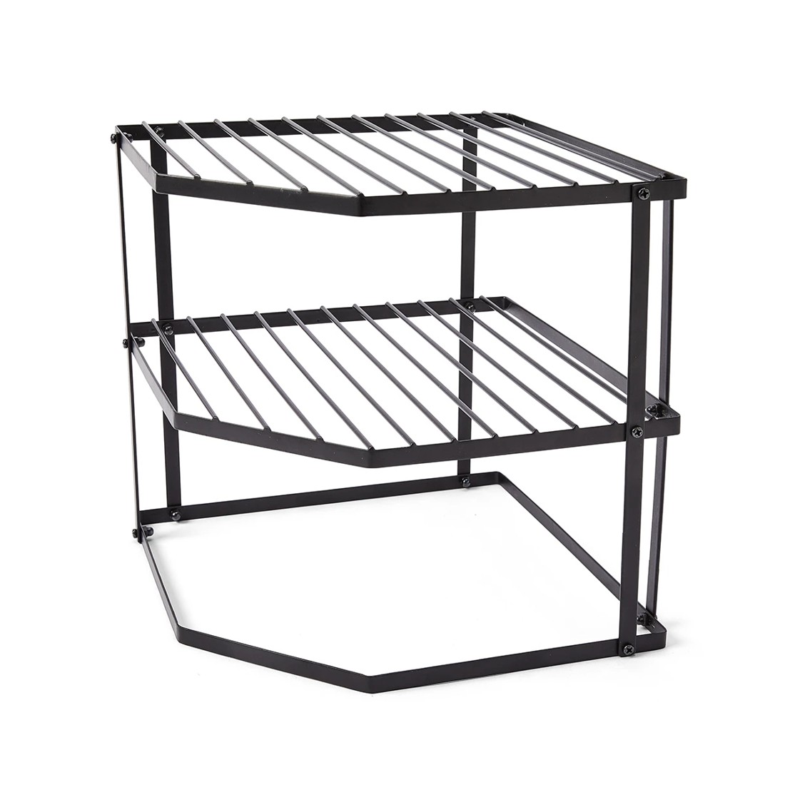 4 3 Tier Corner Pantry Shelf - Black, 4 of 9