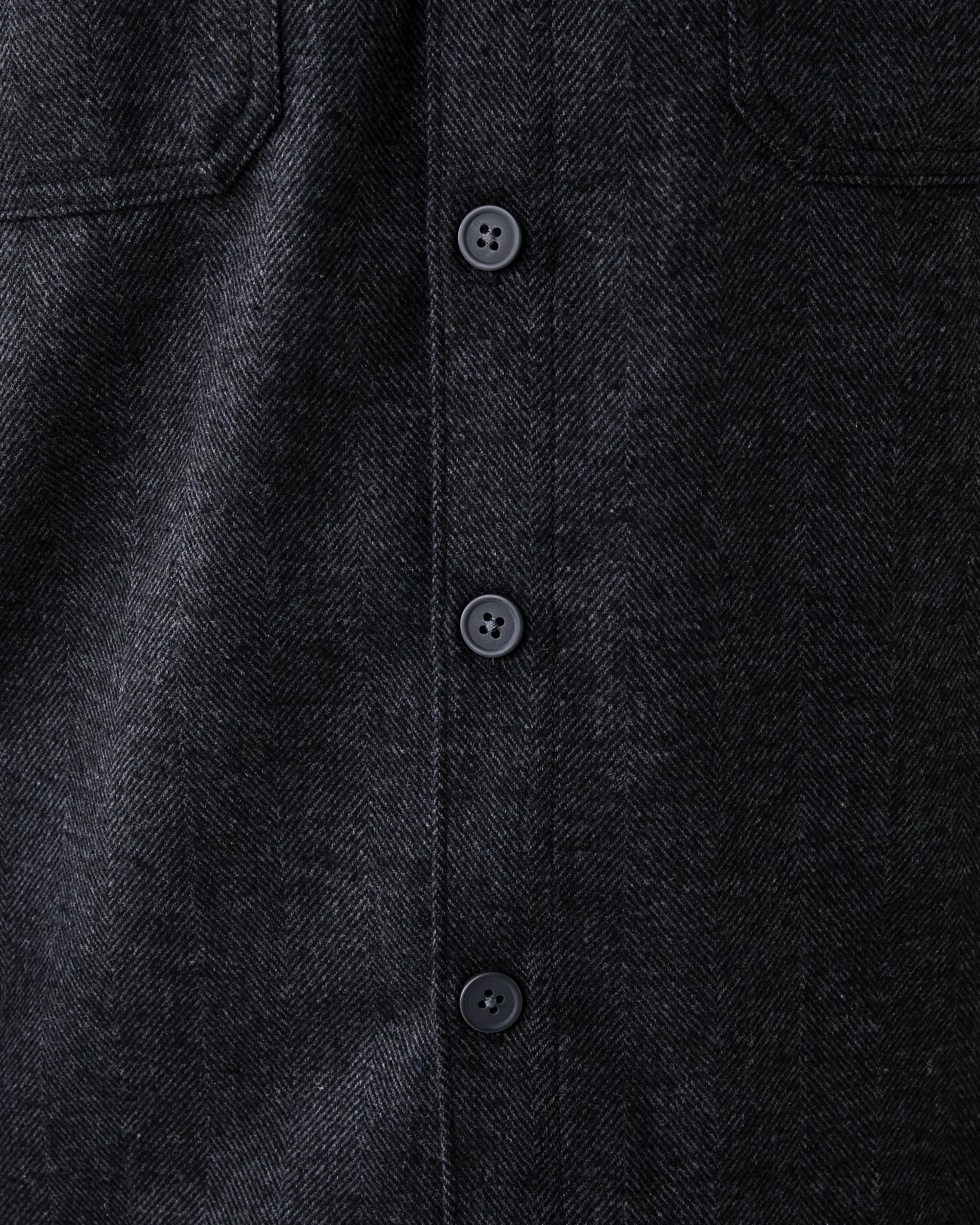 8 Long Sleeve Herringbone Shirt Black, 8 of 9