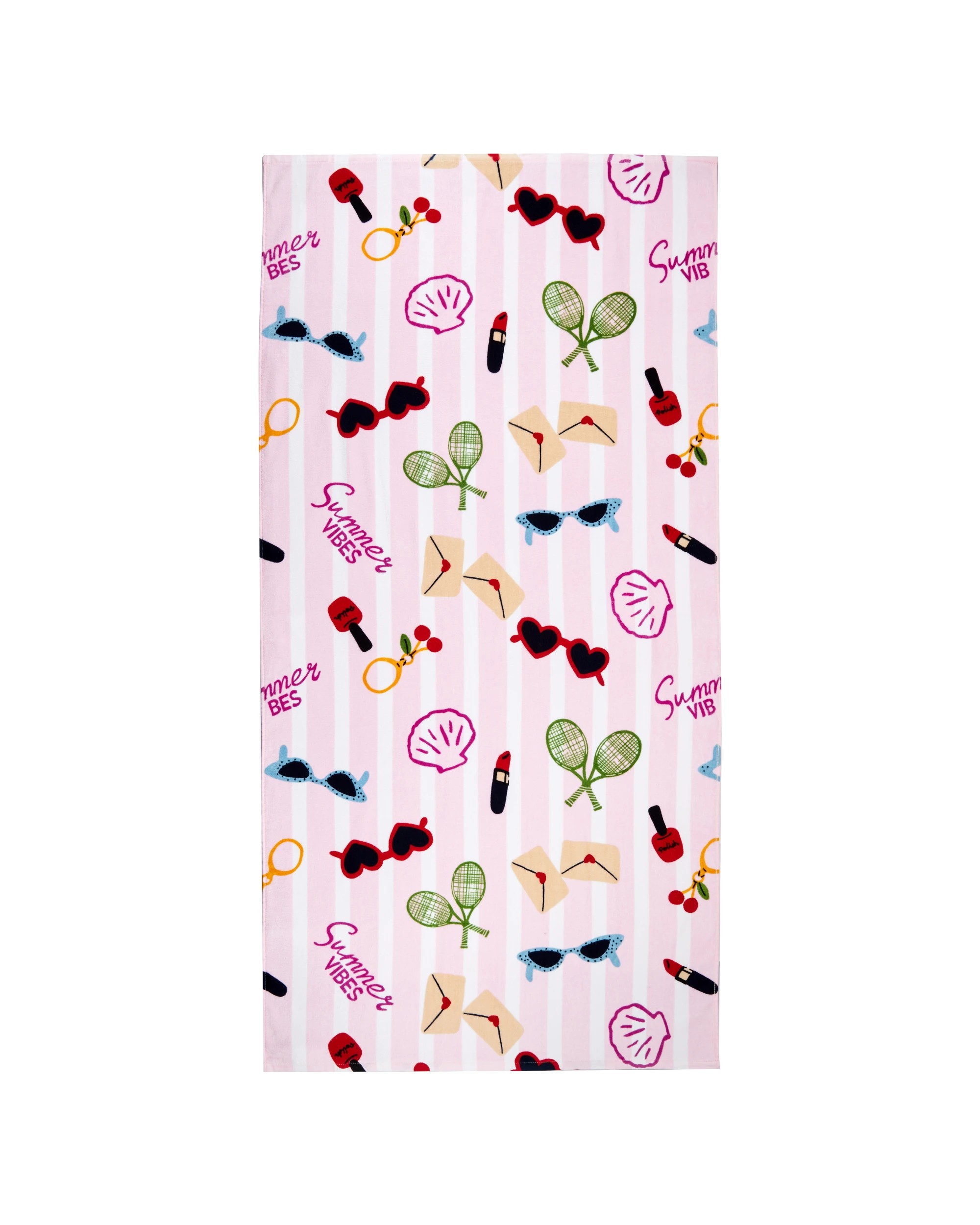 1 Summer Vacay Cotton Velour Beach Towel, 1 of 6