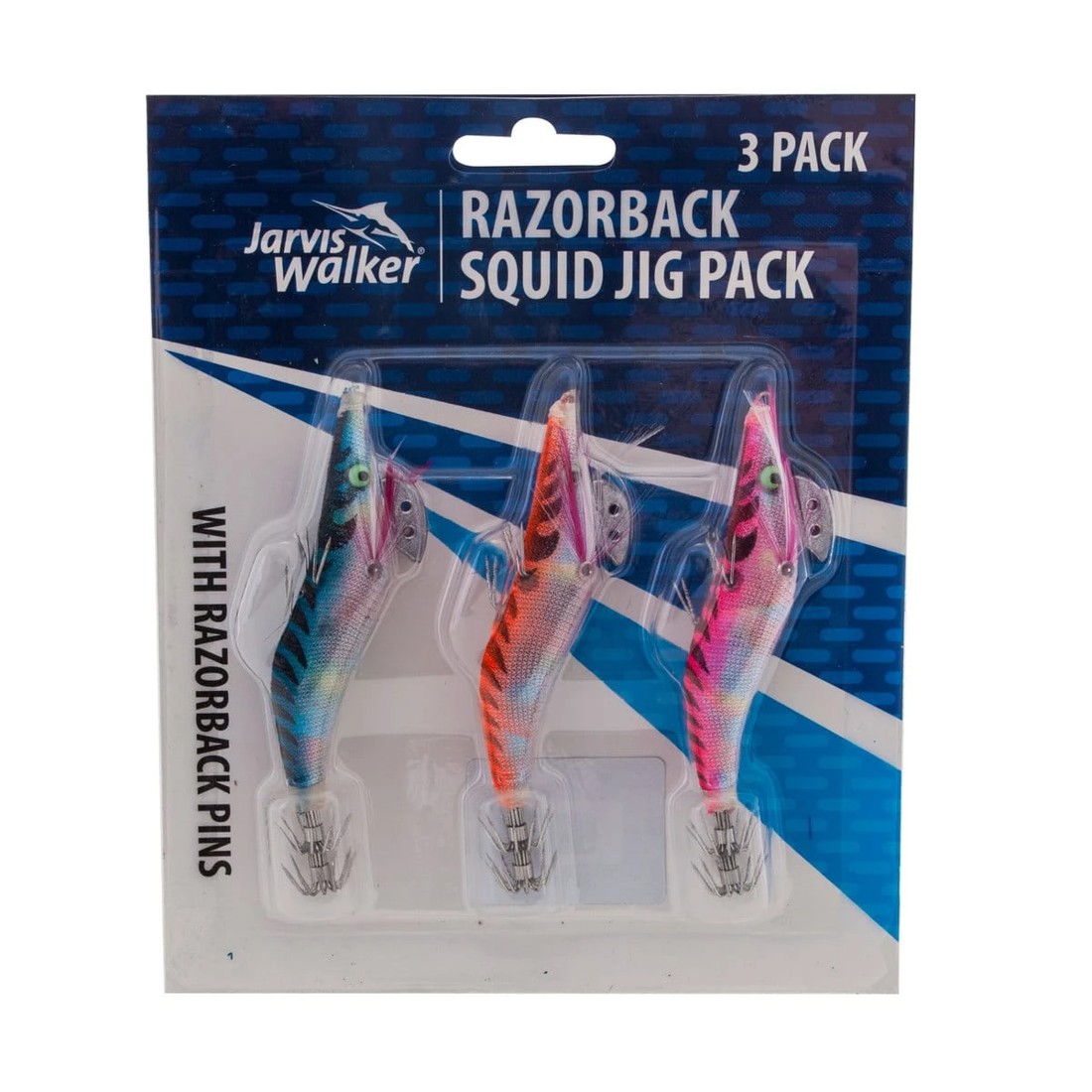 1 Jarvis Walker Tsunami Razorback Squid Jigs - Size 2.5, Set of 3, 1 of 3