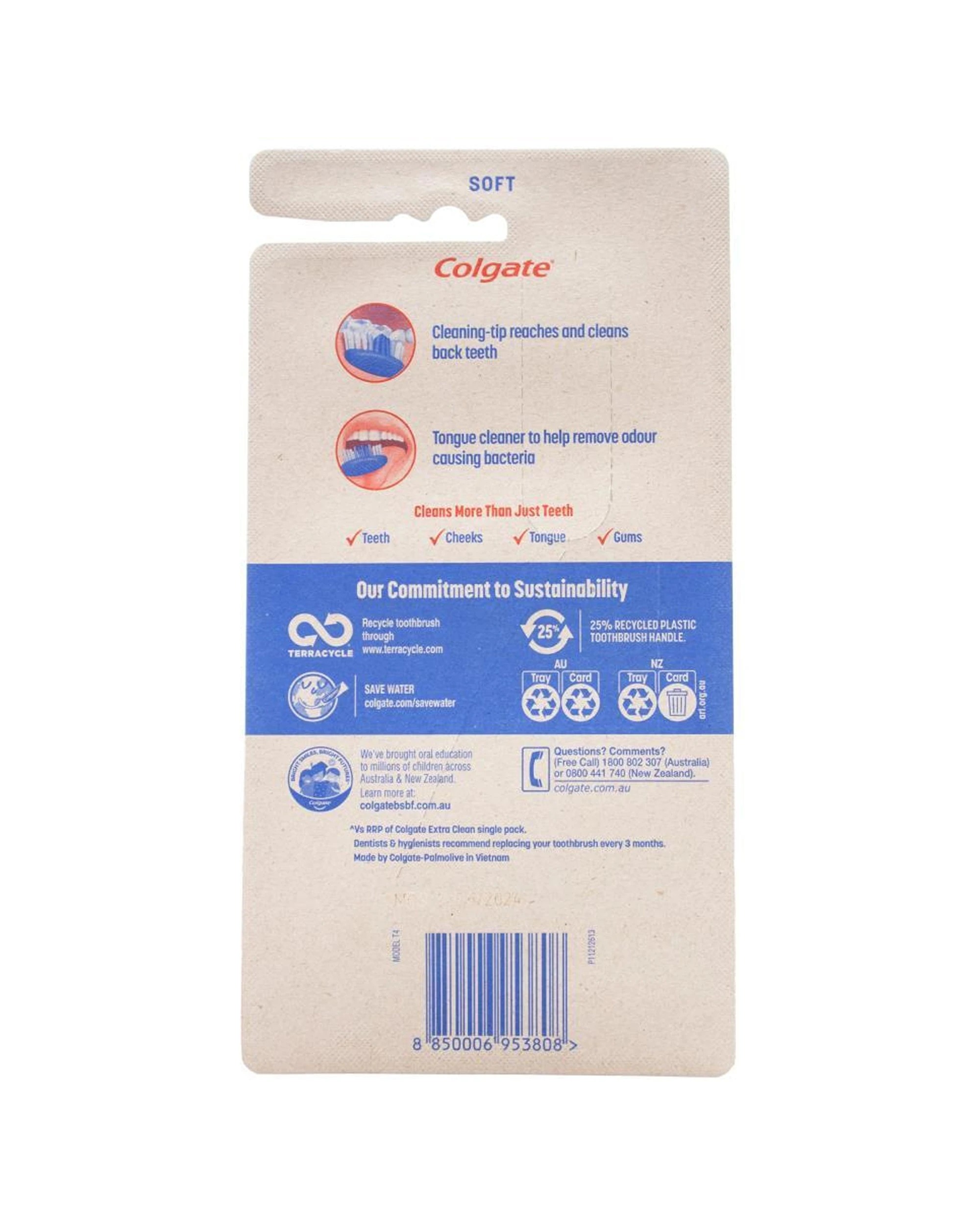 3 Colgate Toothbrush Extra Clean Soft Bristles 6PK Circular Power Tip Dental Care - Multi, 3 of 3