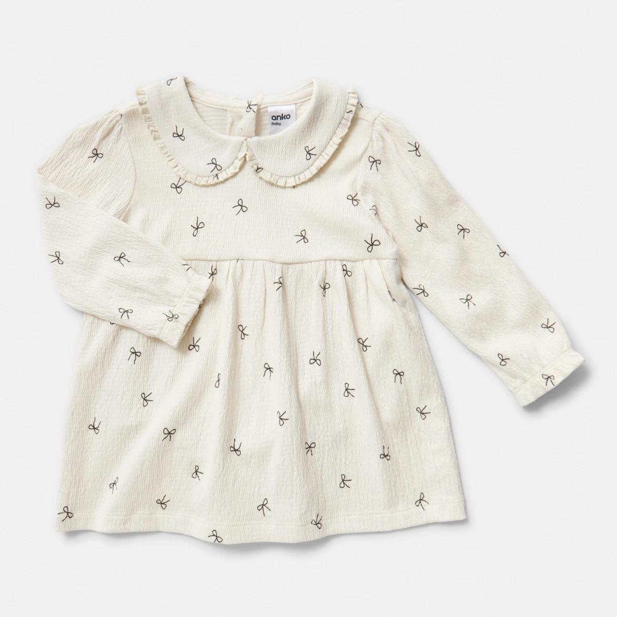 1 All Over Print Bodysuit Dress Egr Bows, 1 of 4