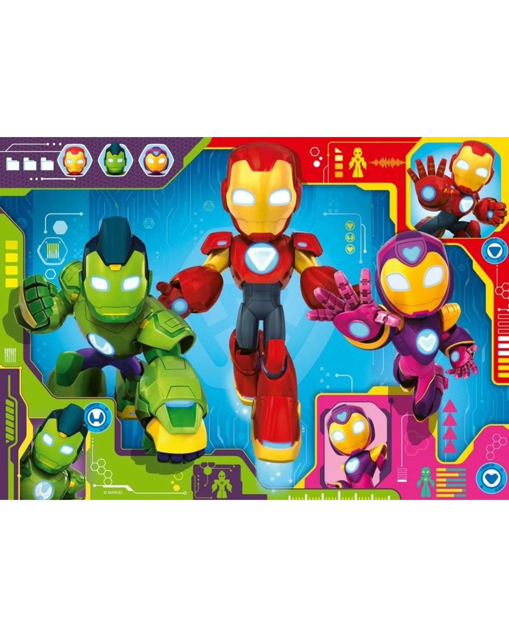 2 Ravensburger Marvel Iron Man and His Awesome Friends 24 Piece Large Floor Puzzle, 2 of 2