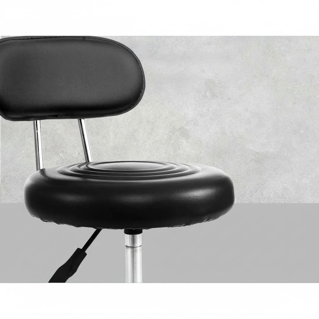 4 Artiss 2x Salon Stool Swivel Chair Backrest - Black, 4 of 5