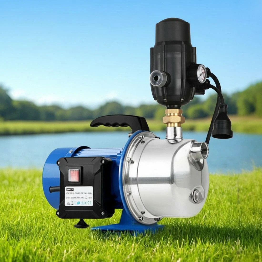 7 Giantz Garden Water Jet Pump High Pressure 1100W Tank Rain Farm Irrigation - Multi, 7 of 7