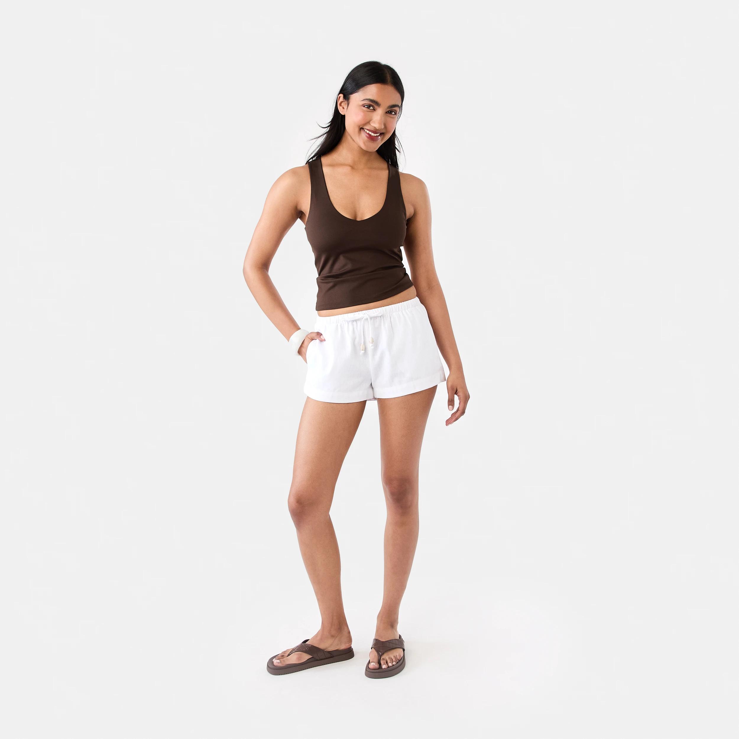 2 Linen Blend Shorts White, 2 of 7