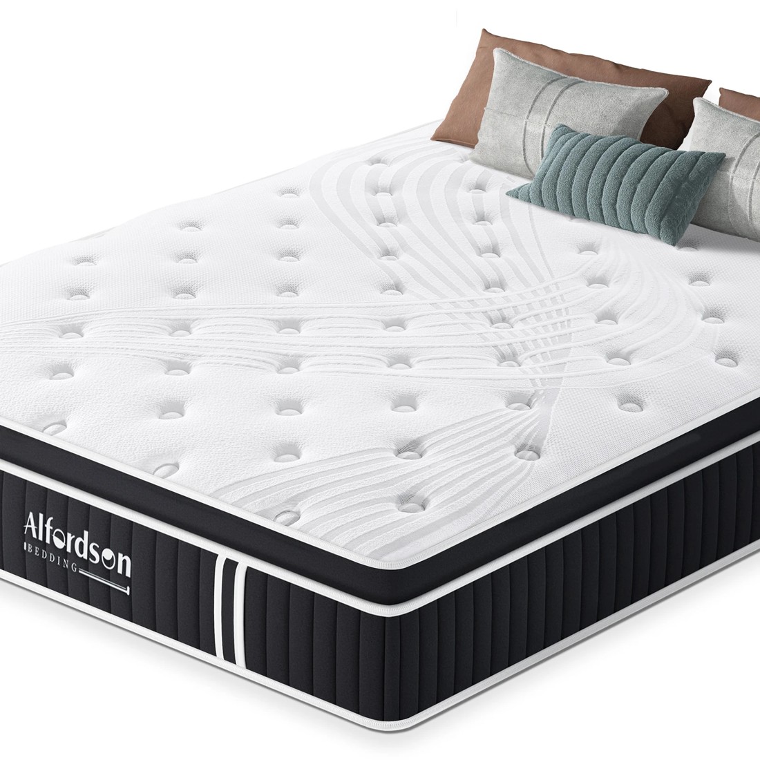 4 Alfordson Mattress Euro Top Spring Foam Bedding 22CM Medium Firm - King Single Size, 4 of 10