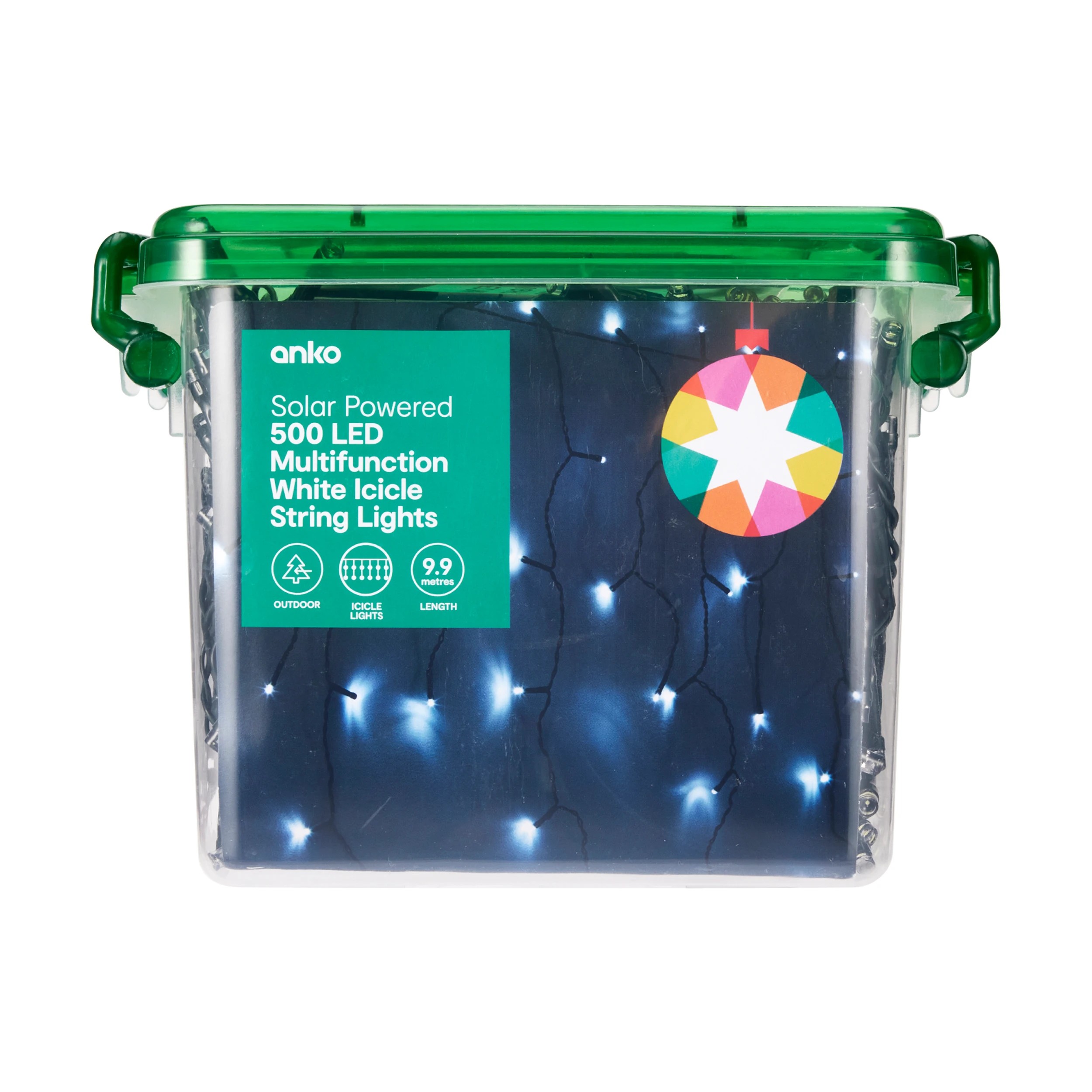 7 Solar Powered 500 LED Multifunction White Icicle String Lights, 7 of 8