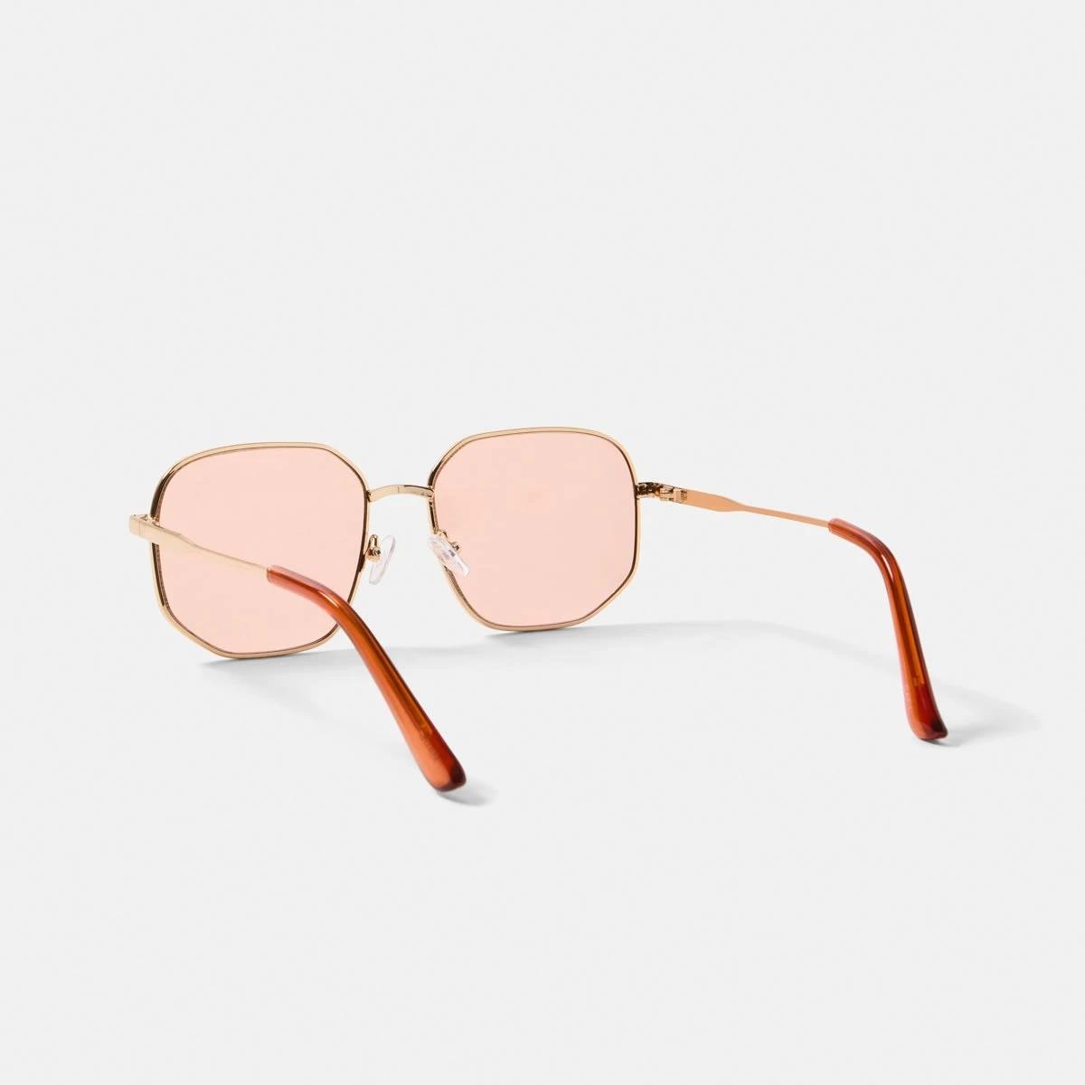 2 Metal Square Frame Sunglasses GOLD, 2 of 6