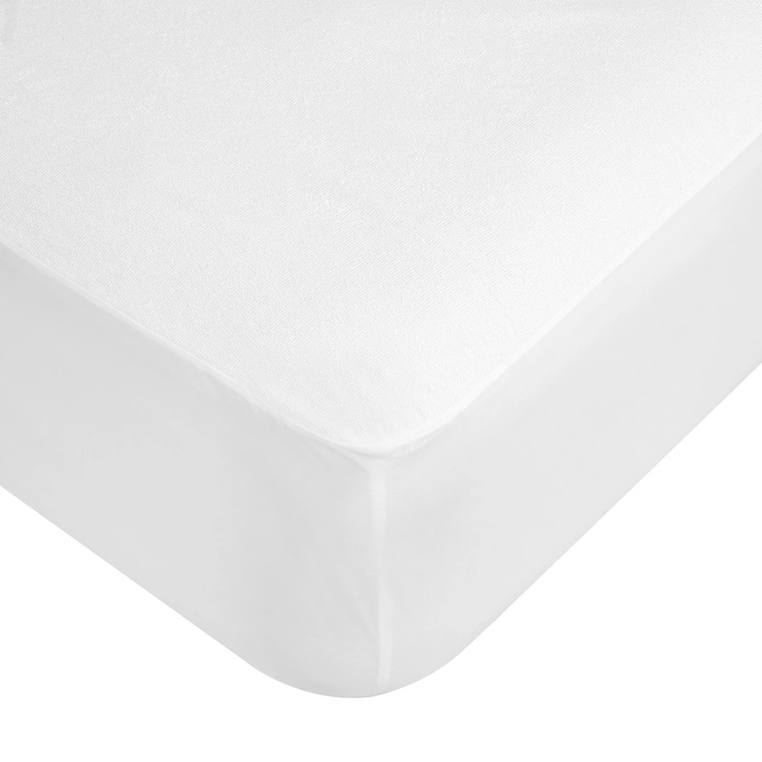 4 Waterproof Fitted Mattress Protector - Single Bed, White, 4 of 4