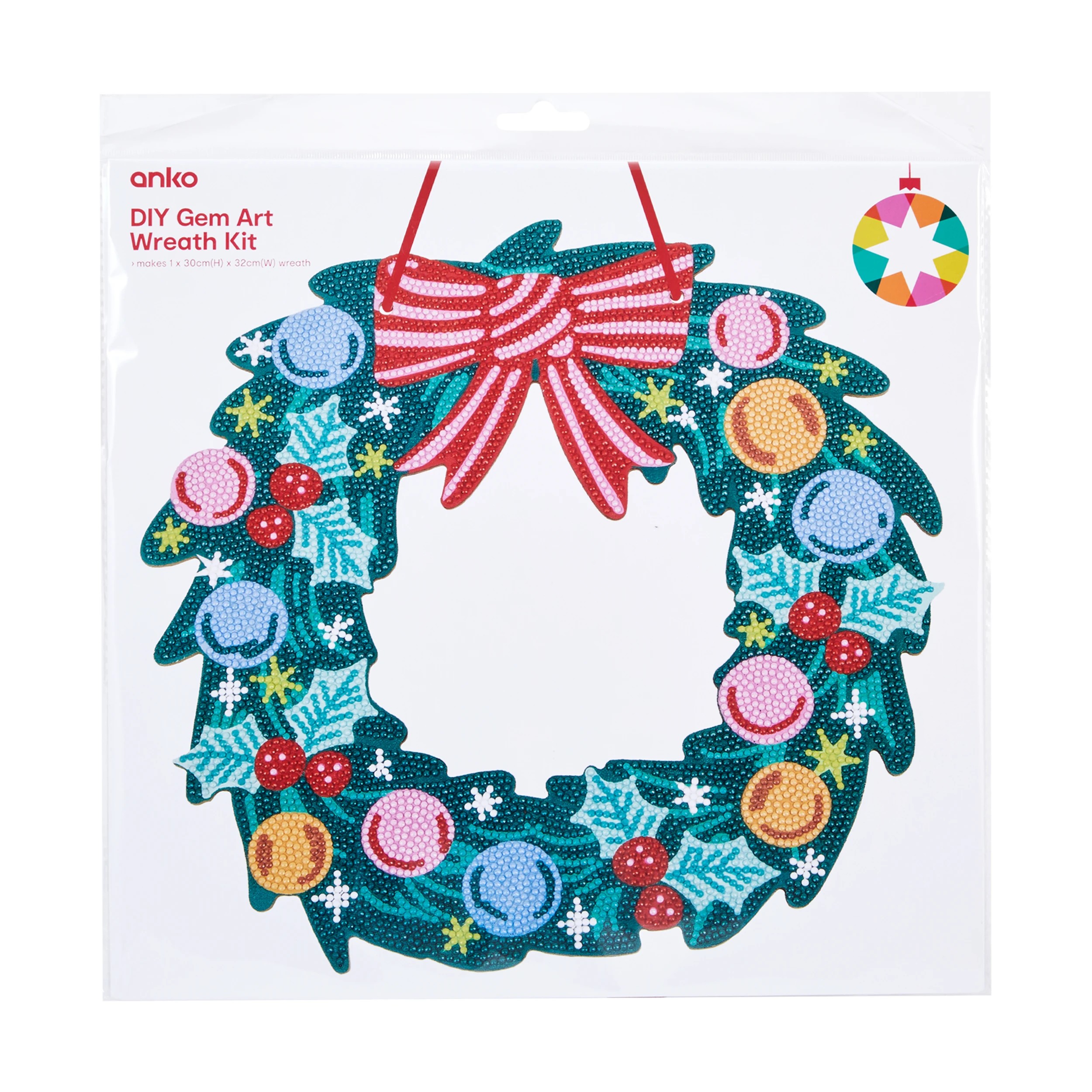 1 DIY Gem Art Wreath Kit, 1 of 3