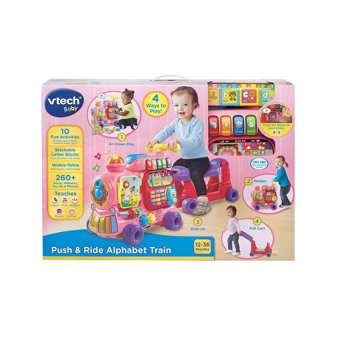 1 VTech Push & Ride Alphabet Train - Pink, 1 of 3