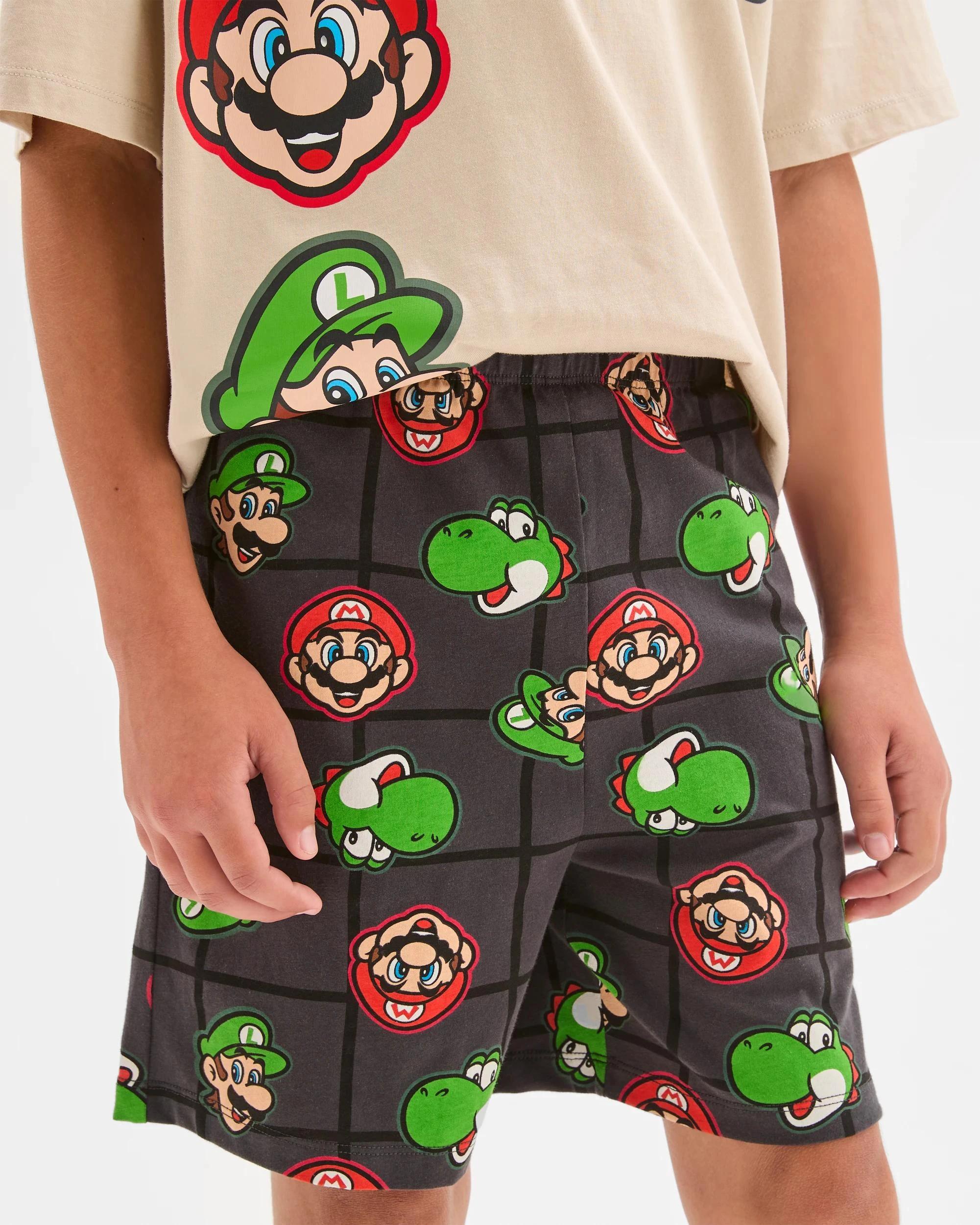 3 Super Mario Australian Cotton Jersey Older Boys Pyjama Set MARIO, 3 of 8