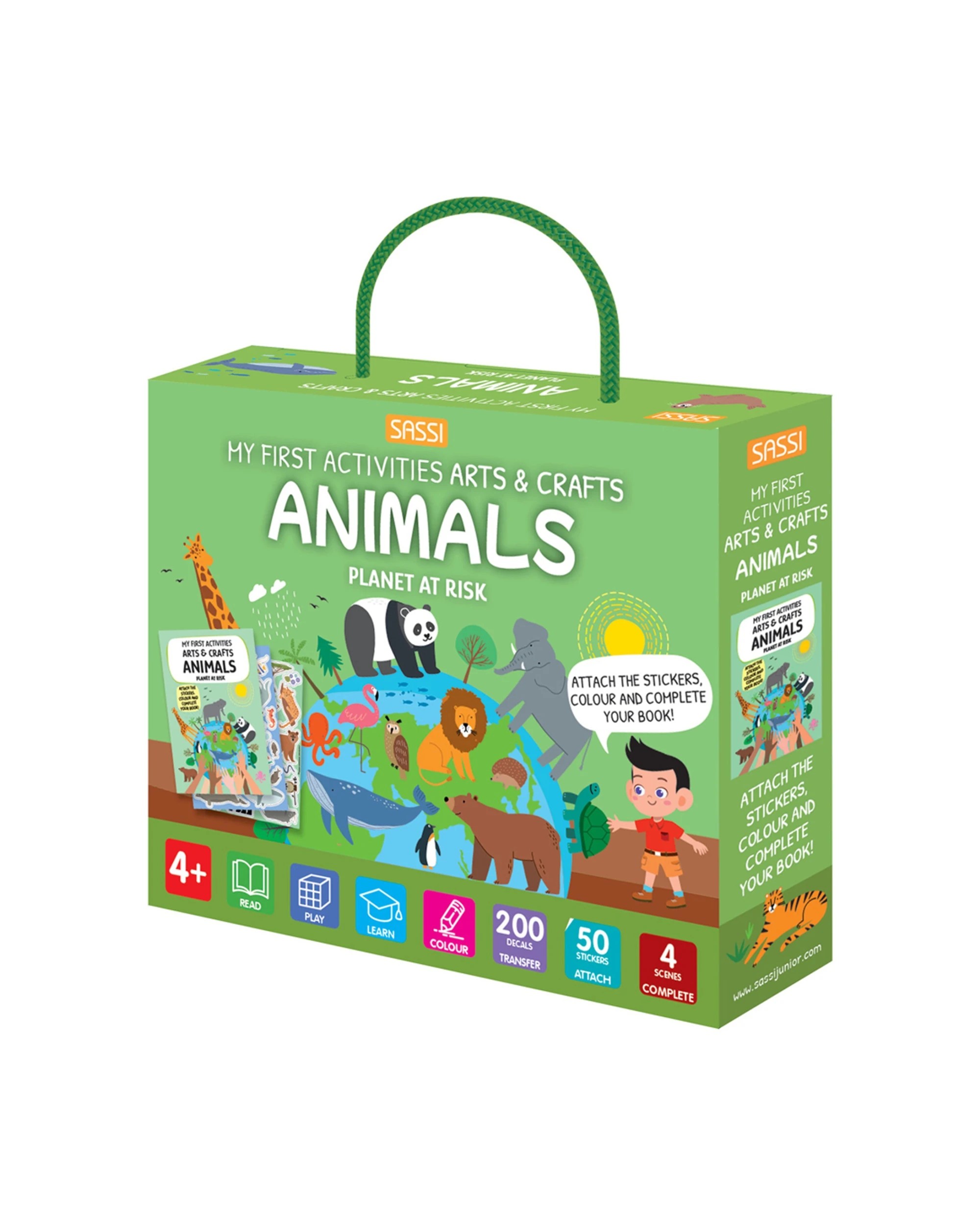 1 Sassi Arts Crafts Kids Children Activity Colouring Book Animals - Multi, 1 of 3