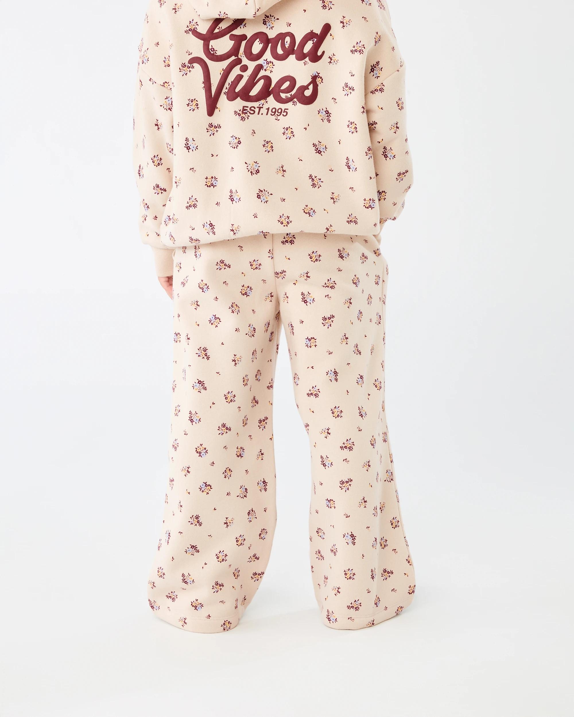 2 Wide Leg Trackpants Bge Floral, 2 of 6