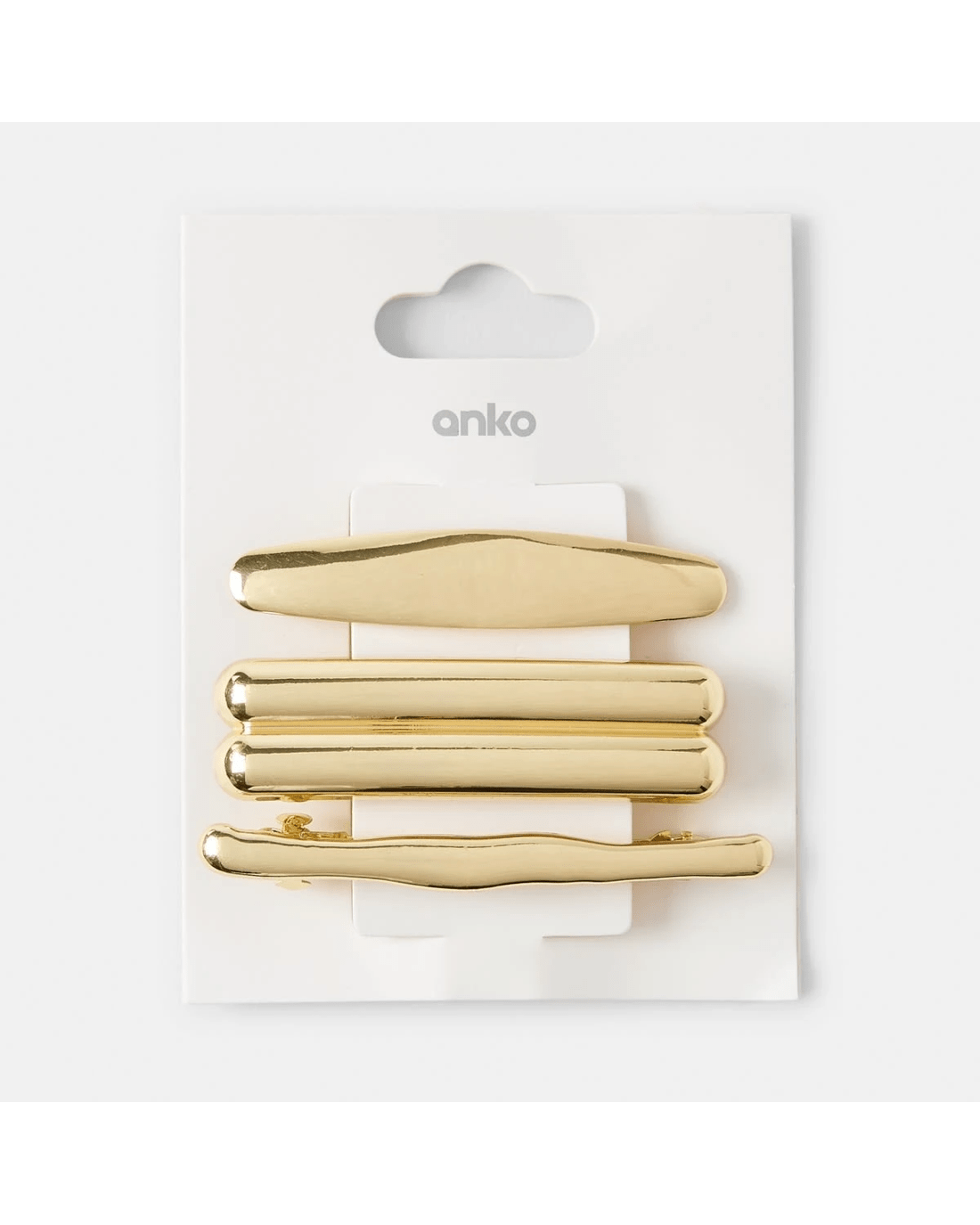 4 3 Pack Gold Tone Barrette Hair Clips, 4 of 4