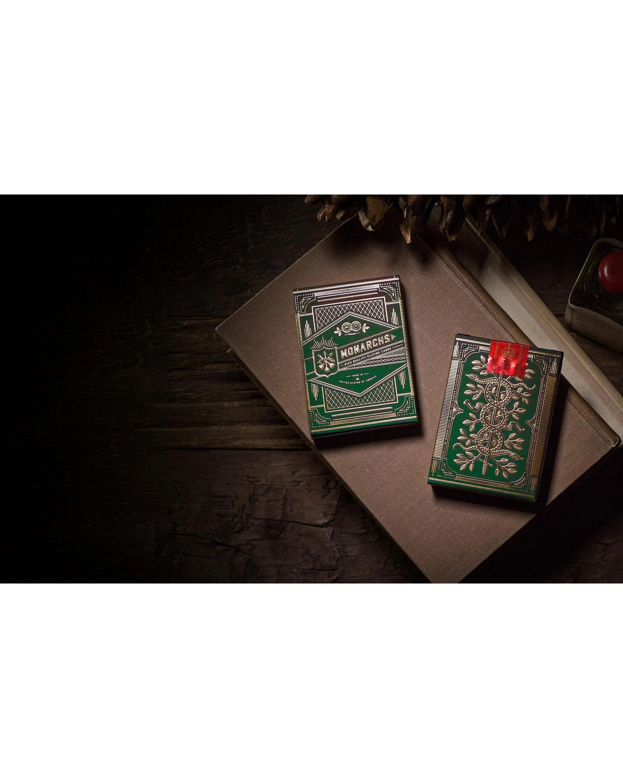2 theory11 Monarch Green Playing Cards, 2 of 7