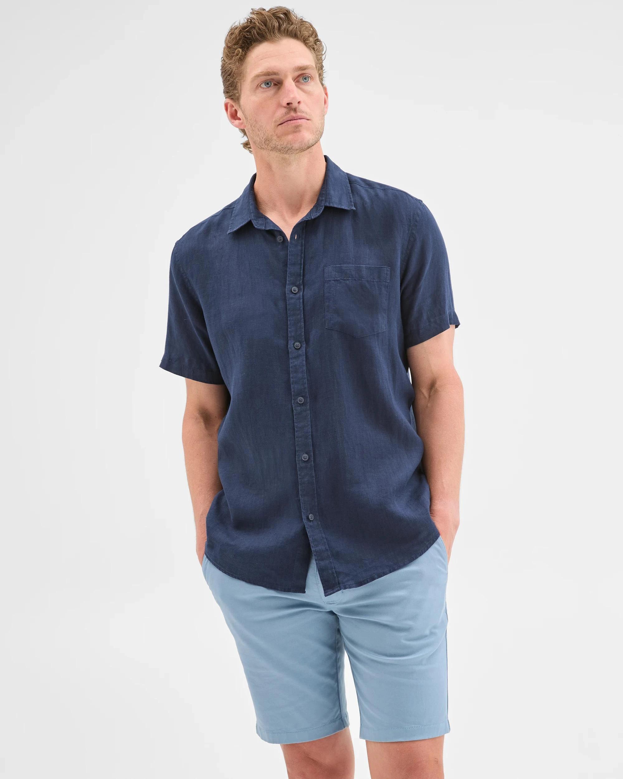 3 Target Australian Cotton Blend Slim Chino Shorts BLUE, 3 of 6