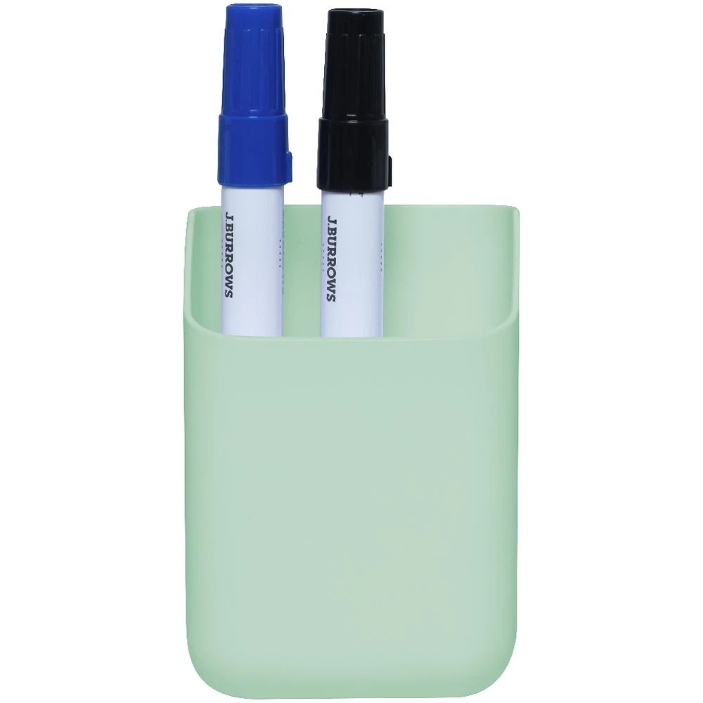 2 J.Burrows Small Magnetic Whiteboard Storage Green, 2 of 3