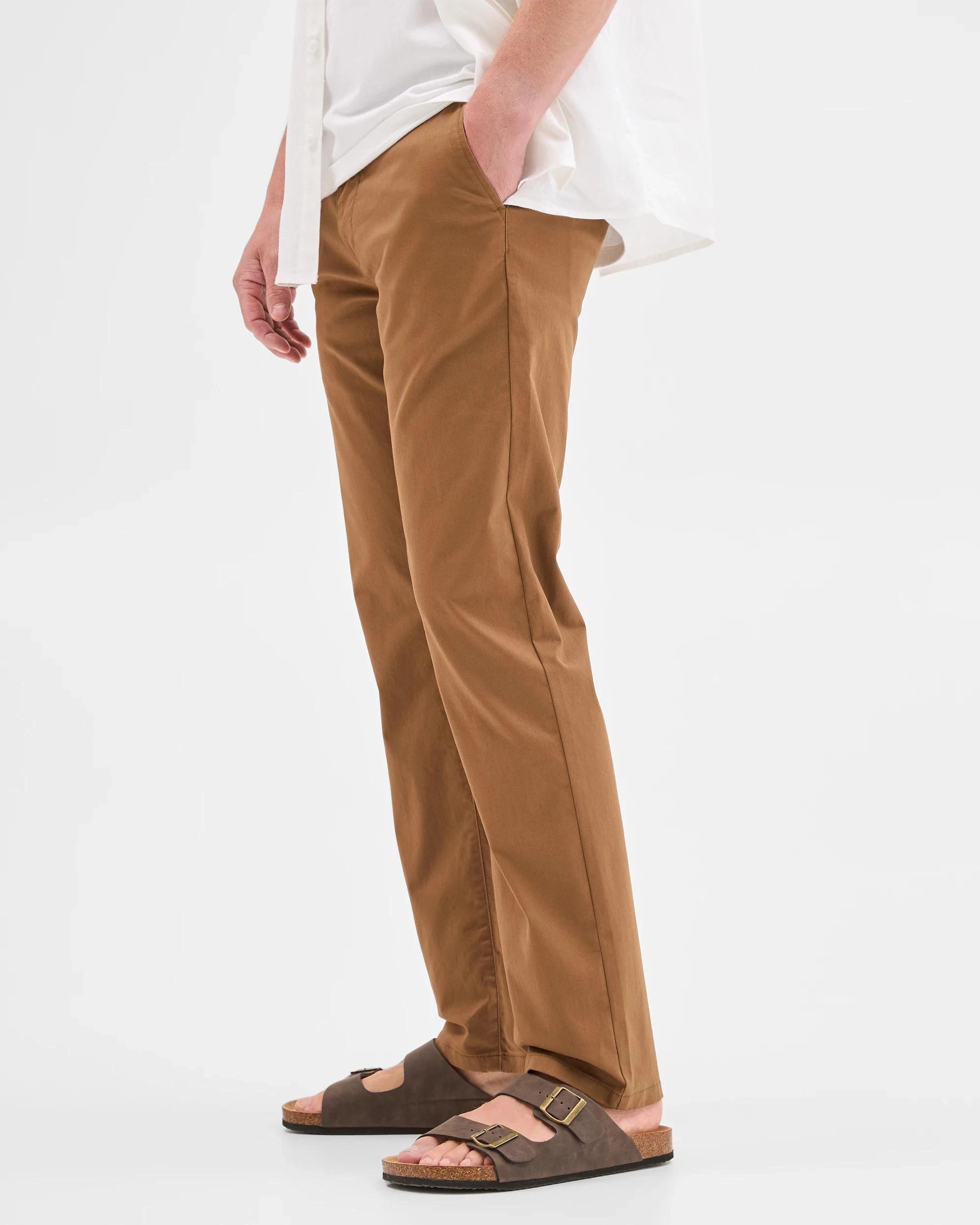 4 Target Australian Cotton Rich Straight Chino Pants SEPIA, 4 of 7