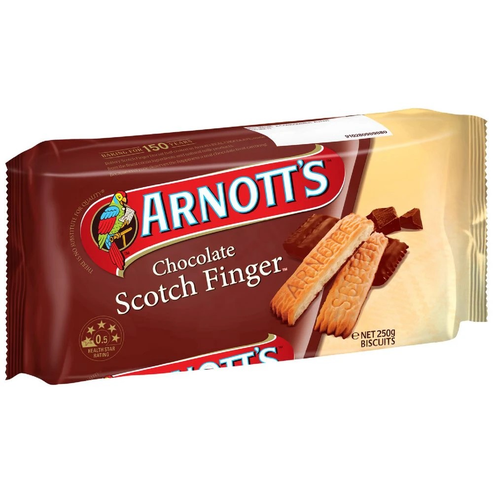 1 Arnott's Chocolate Scotch Finger Pack 250g