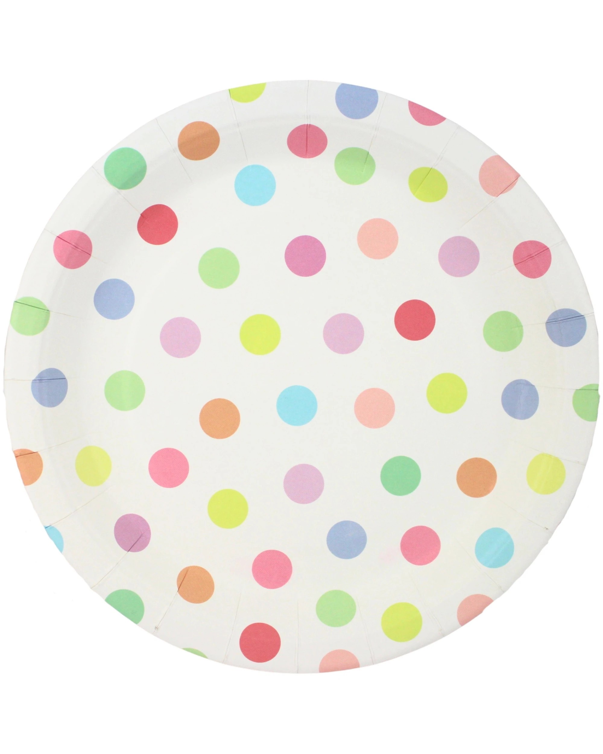 1 Design Group Pastel and White Large Paper Plates Pack of 8 - Multi, 1 of 3