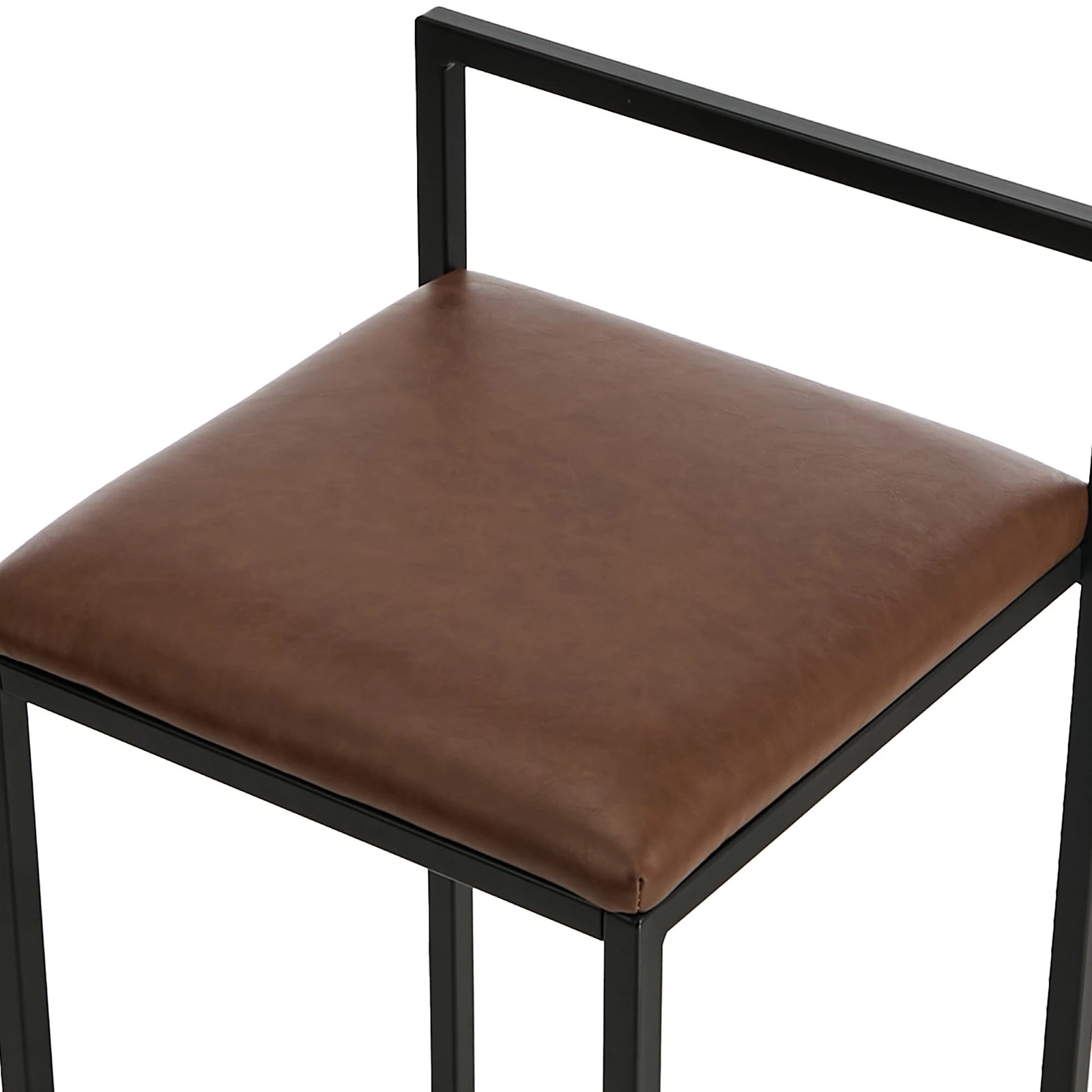 10 Oikiture 2x Bar Stools Kitchen Dining Stool Counter High Chair Leather - Brown, 10 of 10