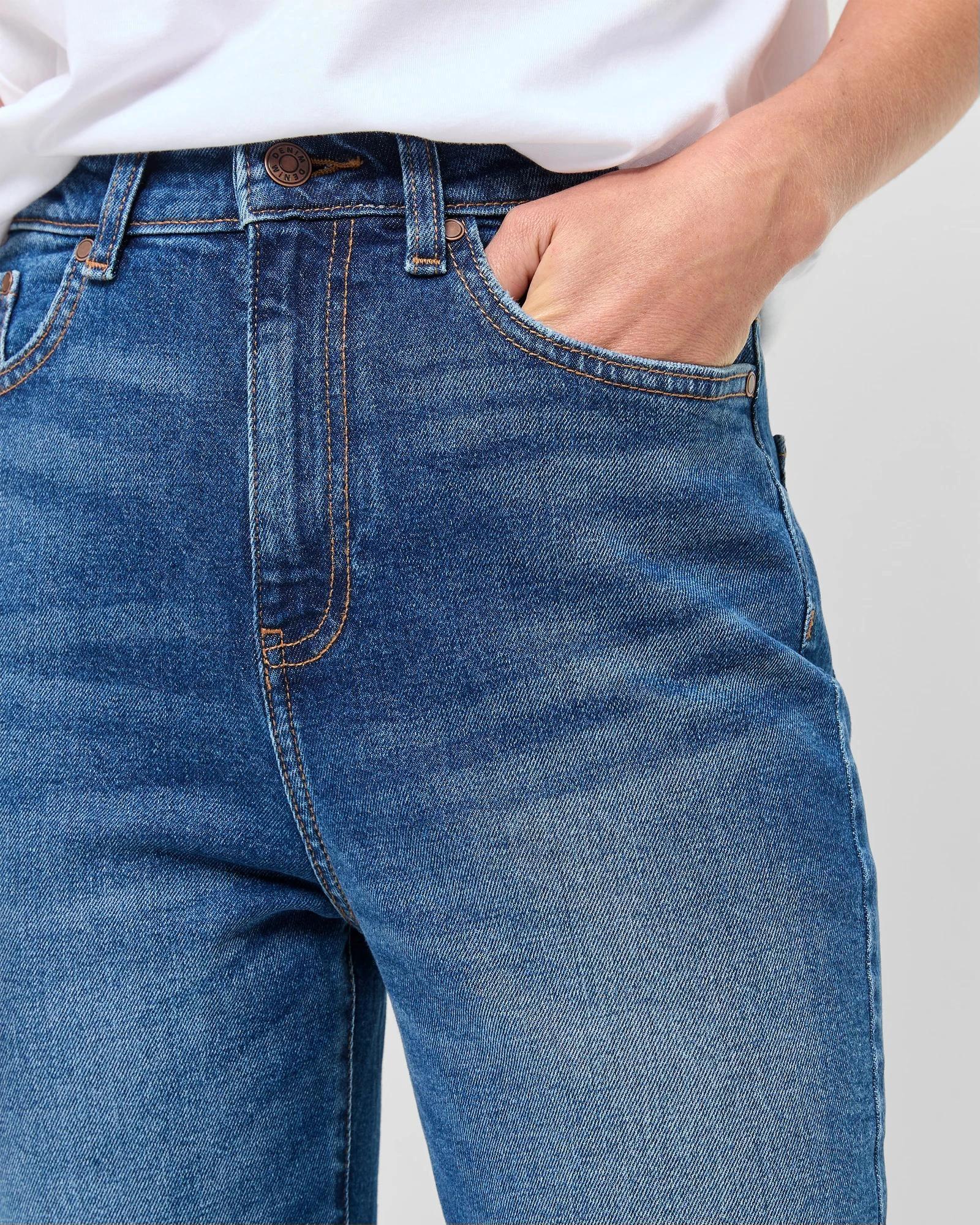 5 Target High Rise Full Length Straight Denim Jeans - Bella DARK BLUE, 5 of 5