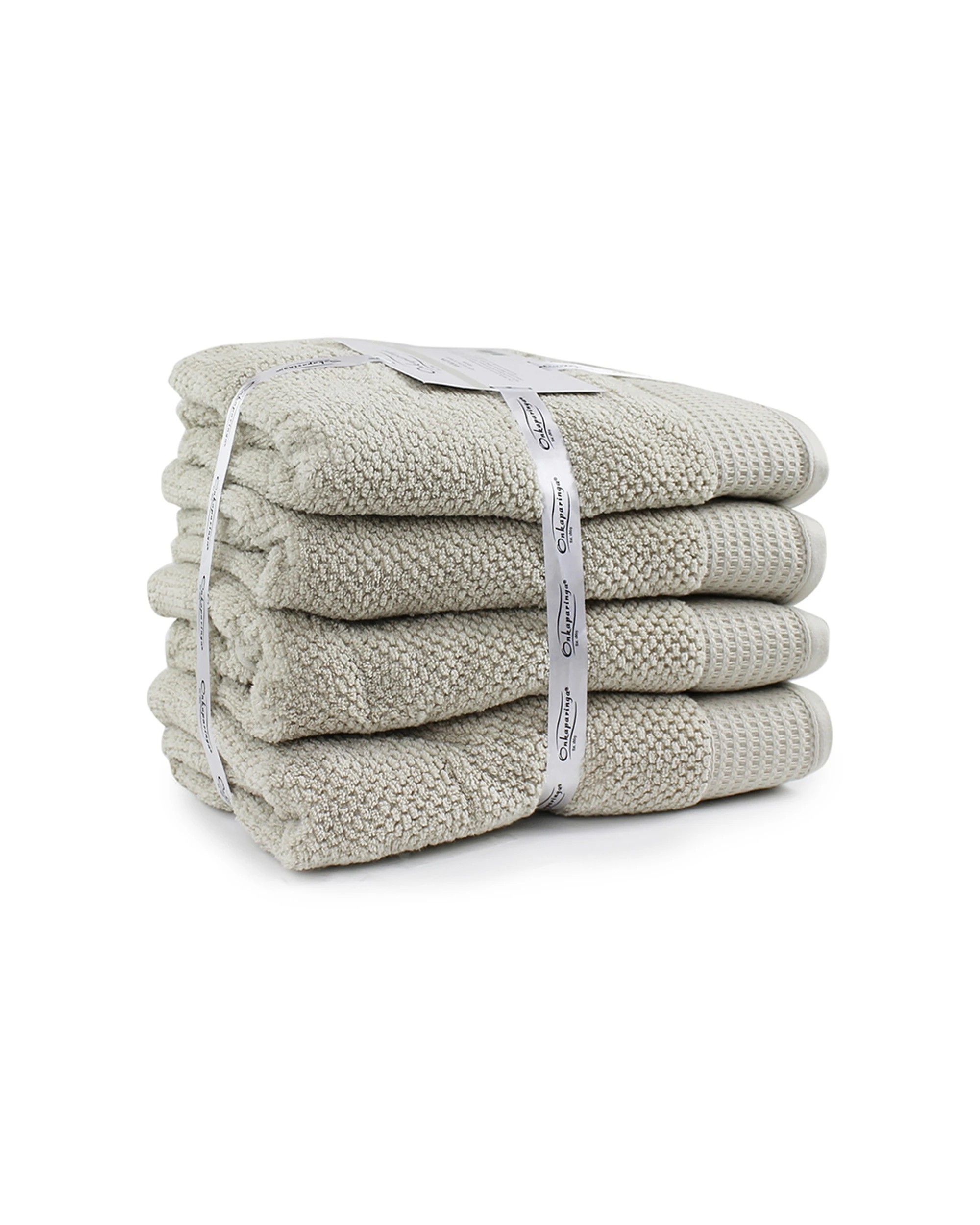 2 Onkaparinga 4pc 69x140cm Cotton Avalon Bathroom Towels Set 550gsm Soft Sand
 - Natural, 2 of 3