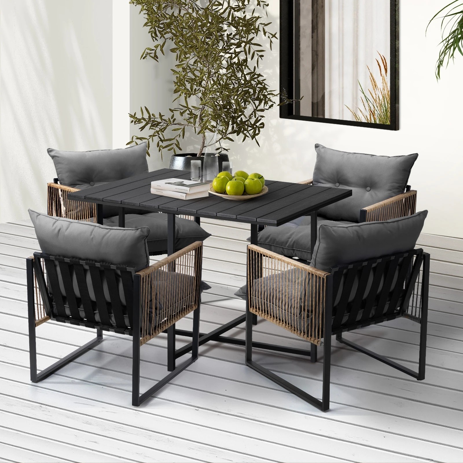 10 Livsip Outdoor Dining Set Patio Furniture Garden 4 Seater
 - Multi, 10 of 10