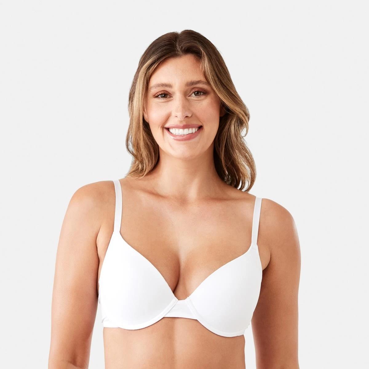 4 2 Pack Cotton T-shirt Bra SILVER MARLE, WHITE, 4 of 9