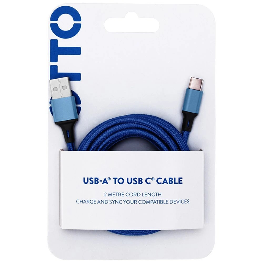 3 Otto 2m USB-C to USB-A Cable Euphoric Blue, 3 of 4