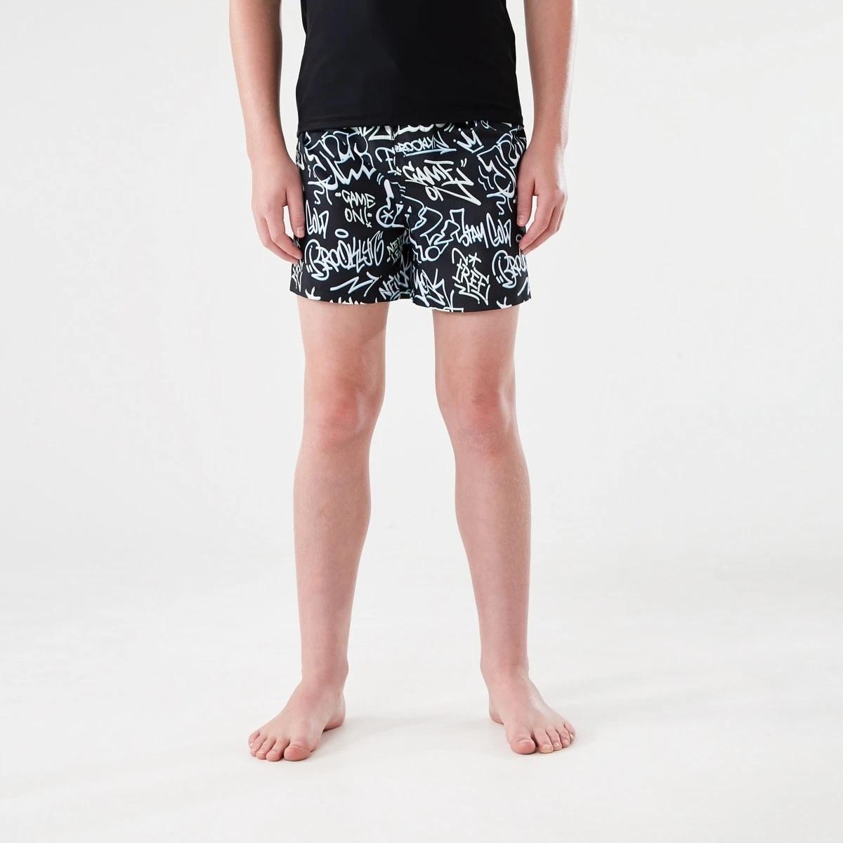 1 Print Swim Shorts BLACKBOOK GRAFFITI BLACK, 1 of 5