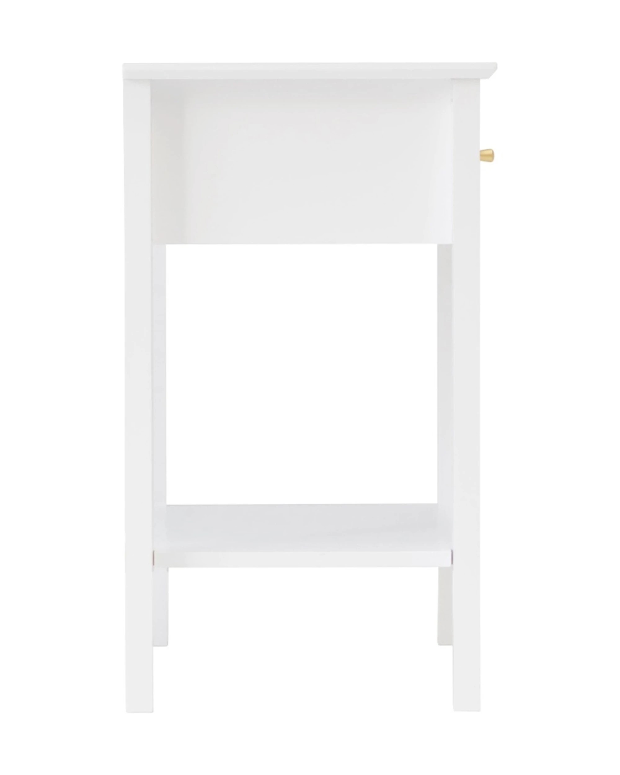 4 Alpine Bay Zara Fluted Bedside Table 1 Drawer - White, 4 of 8